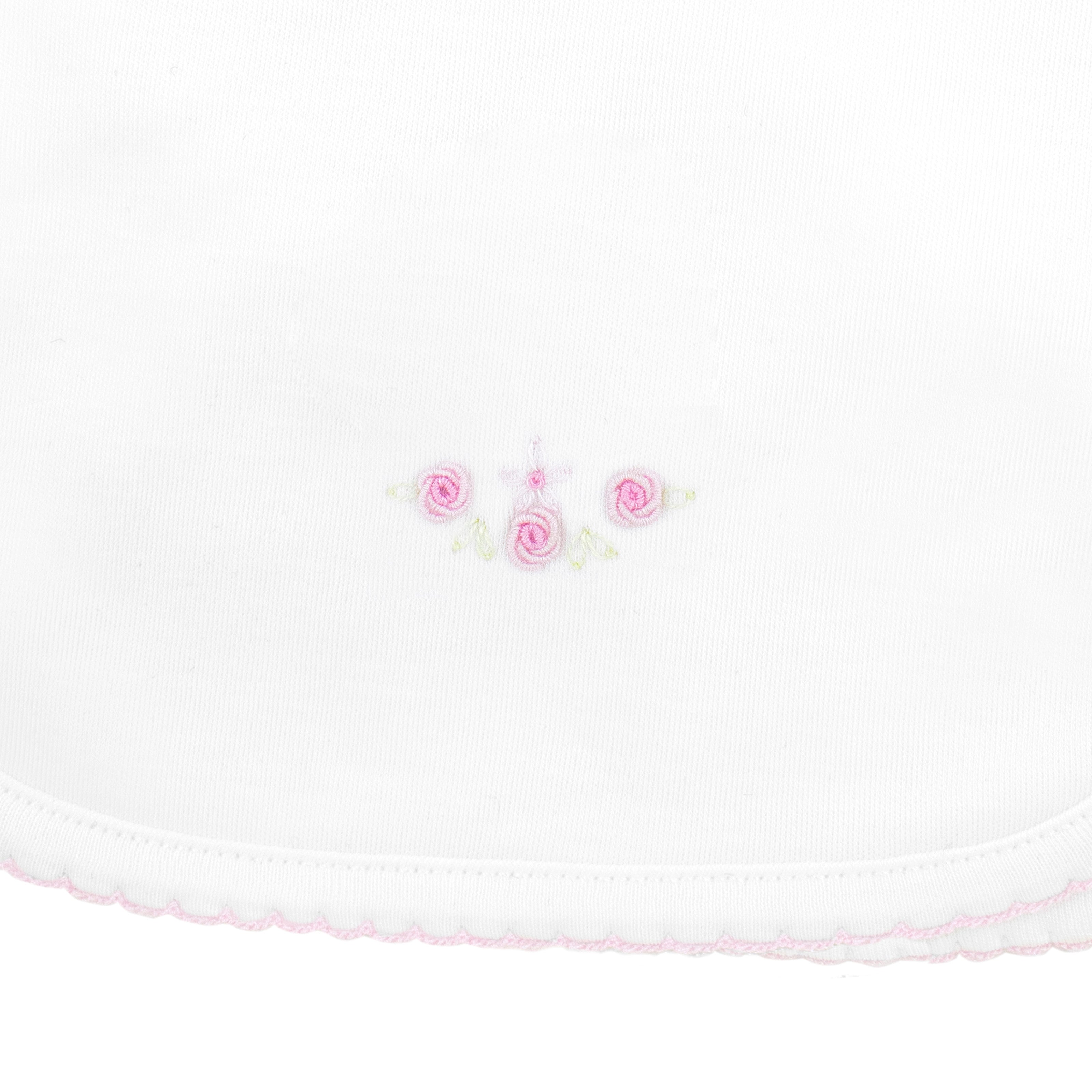 Sweet Flowers  Embroidery Burpie | Baby girl