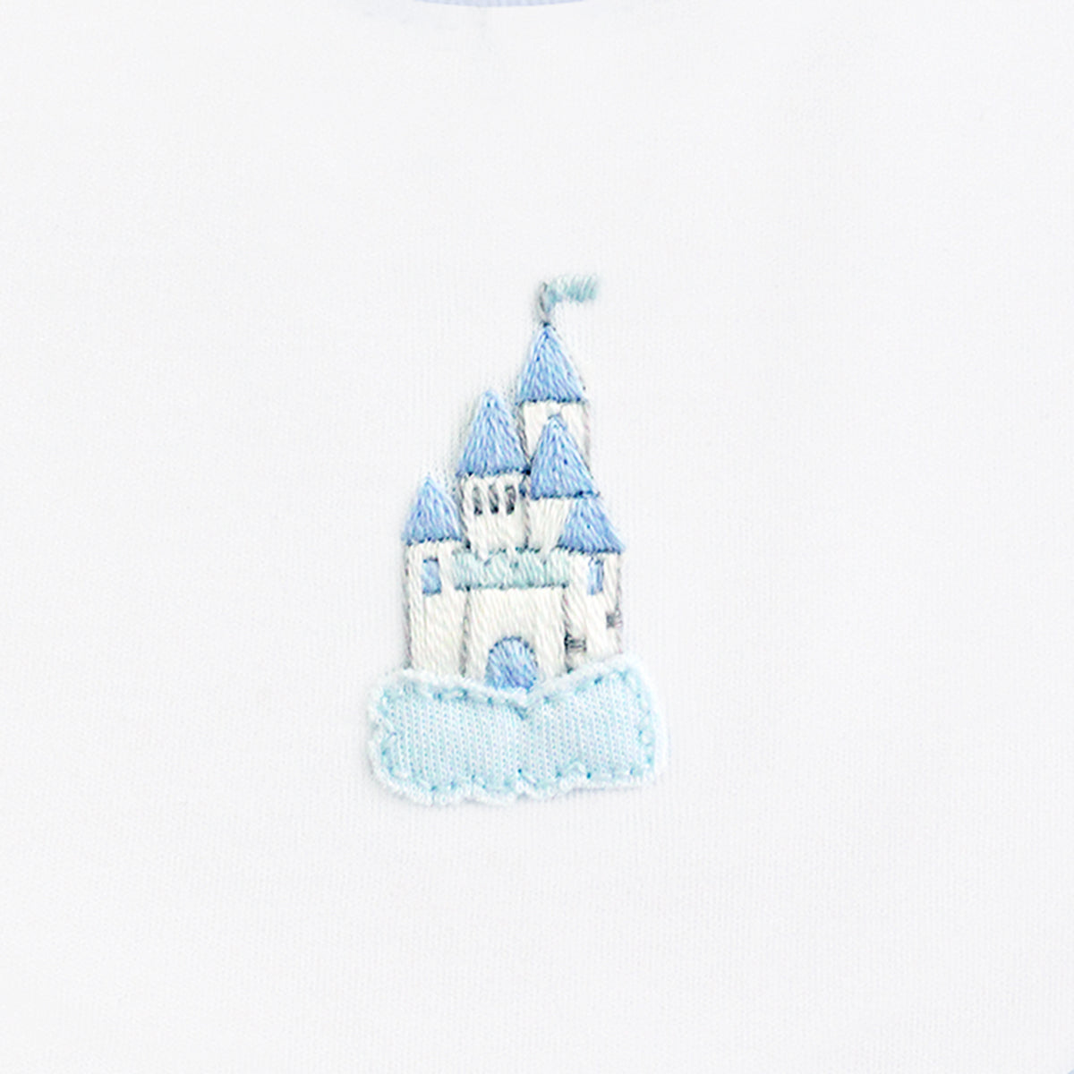 Castle Embroidery Footie | Baby Boy