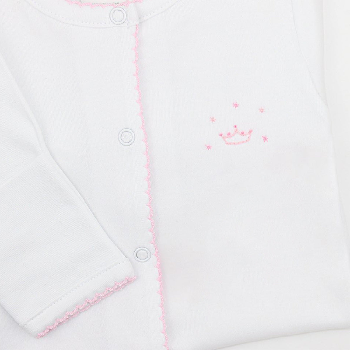 Baby Princess Embroidery Footie | Baby Girls