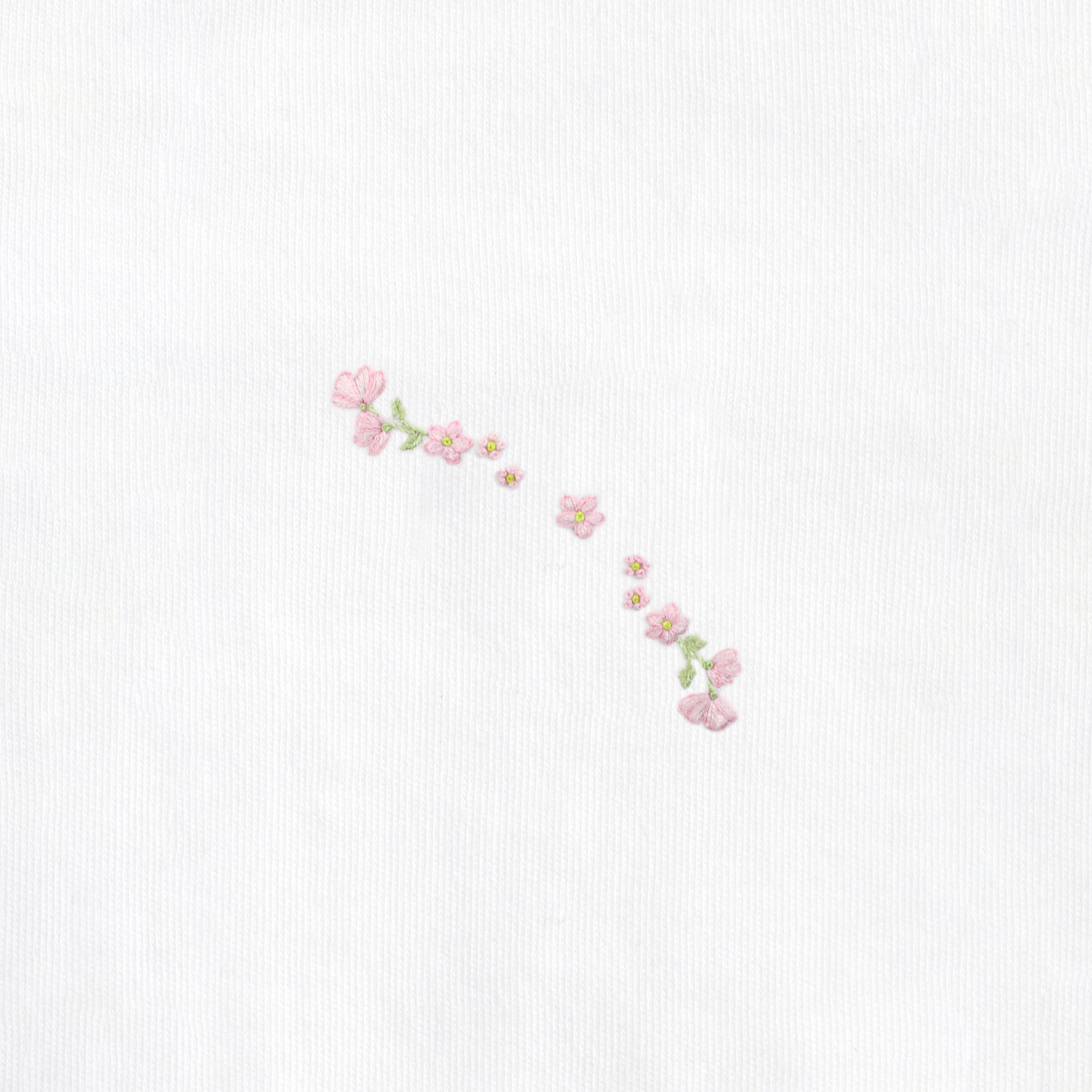 Magnolia Flowers Embroidery Footie | Baby Girl