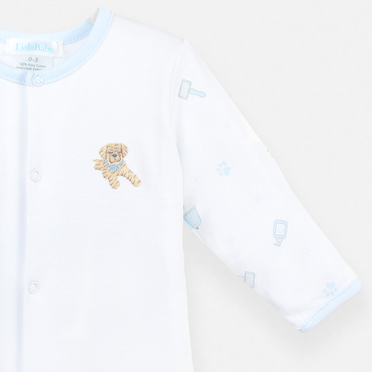 Pet Spa Embroidery and Printed Footie | Baby Boy