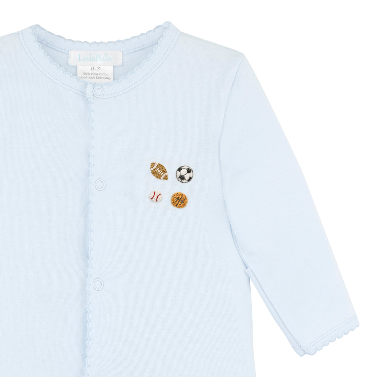 All Star Sports Embroidery Footie | Baby Boy
