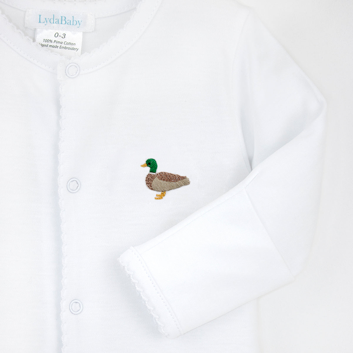 Mallard Ducks Embroidery Footie | Baby Boy