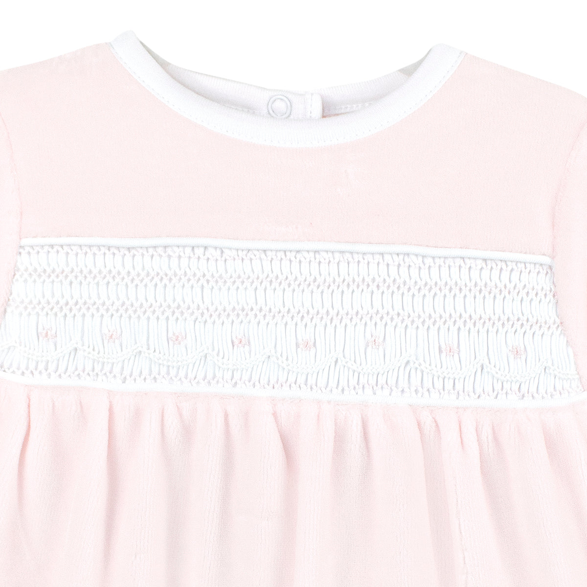 Smock Velour Collection Footie |  Baby Girl