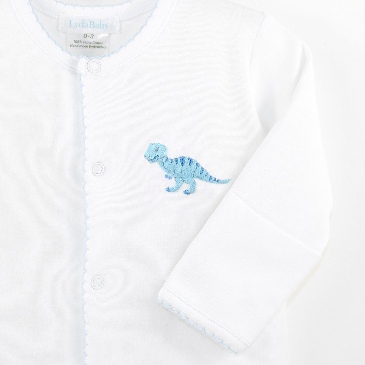 Colorful Dinos Embroidery Footie | Baby Boy