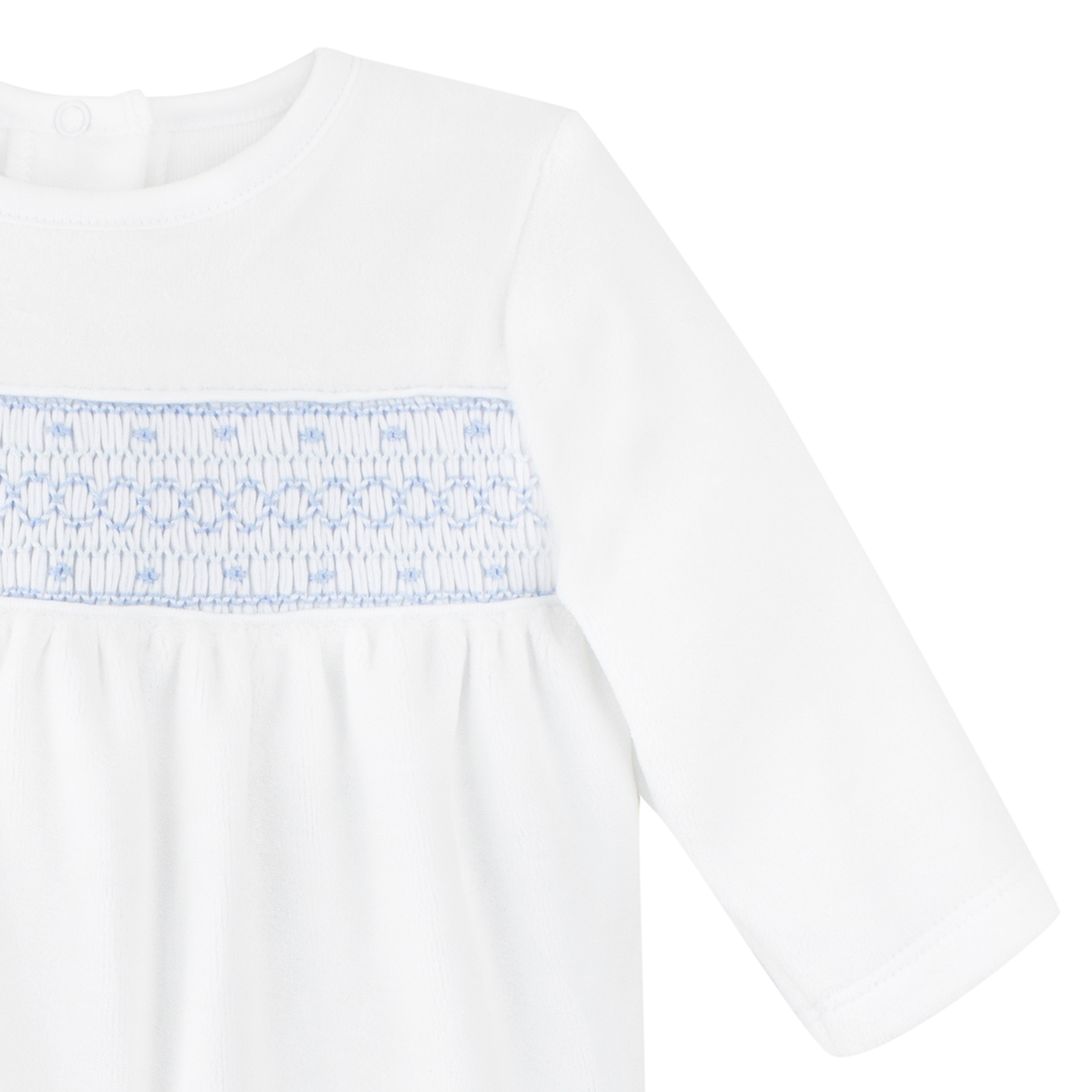 Elegant Chain Embroidery Footie | Baby Boy