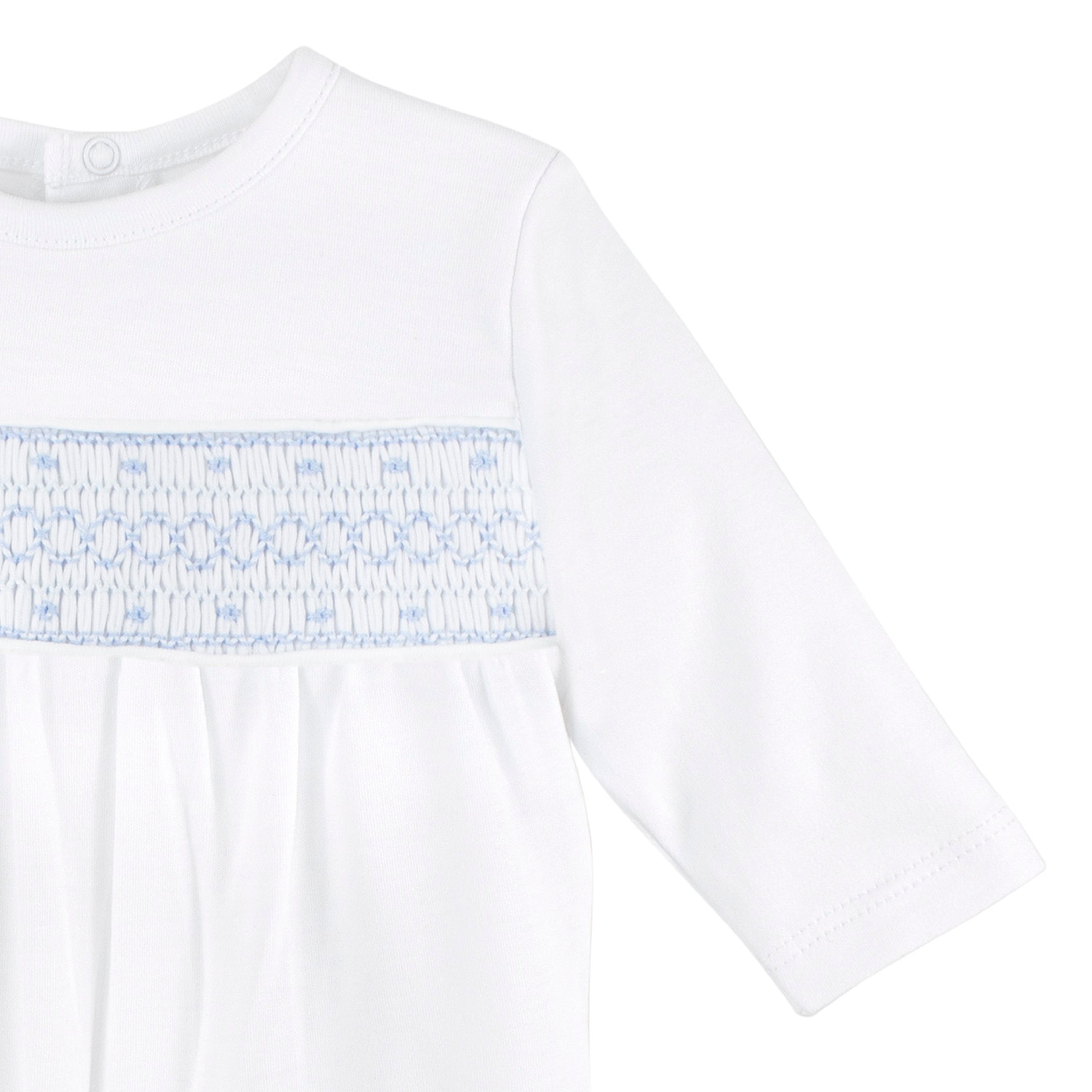 Elegant Chain Embroidery Footie | Baby Boy