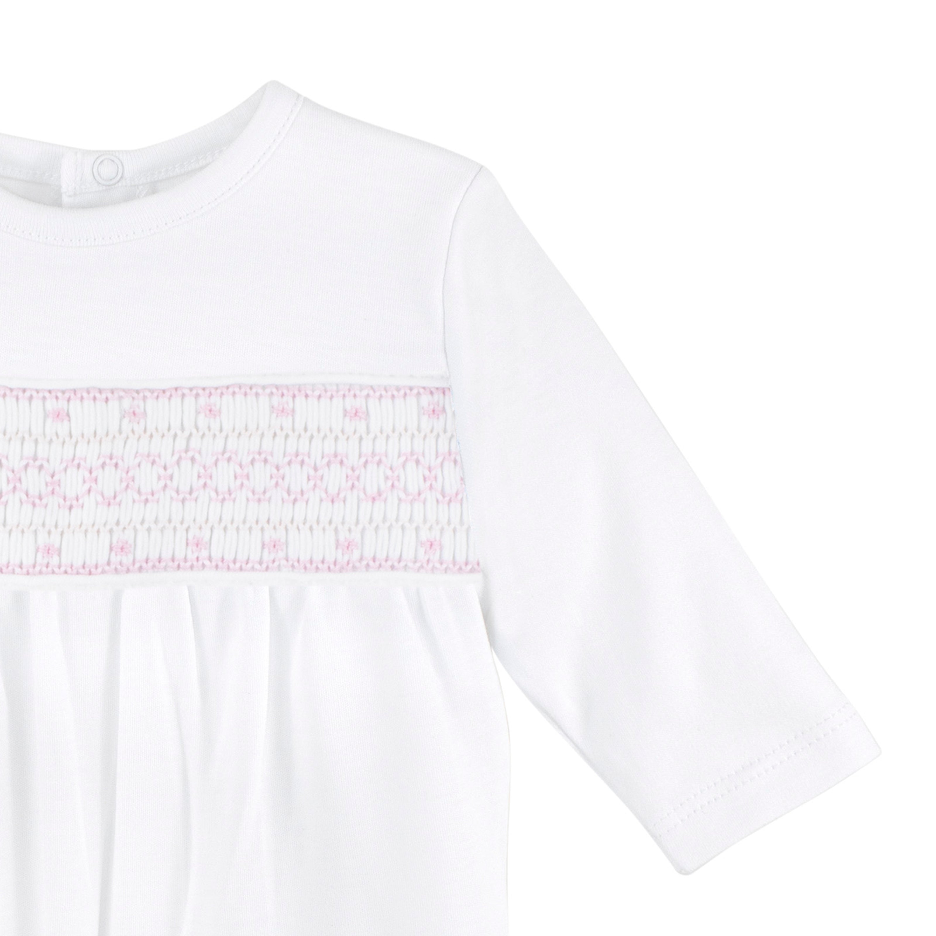 Elegant Chain Embroidery Footie | Baby Girl