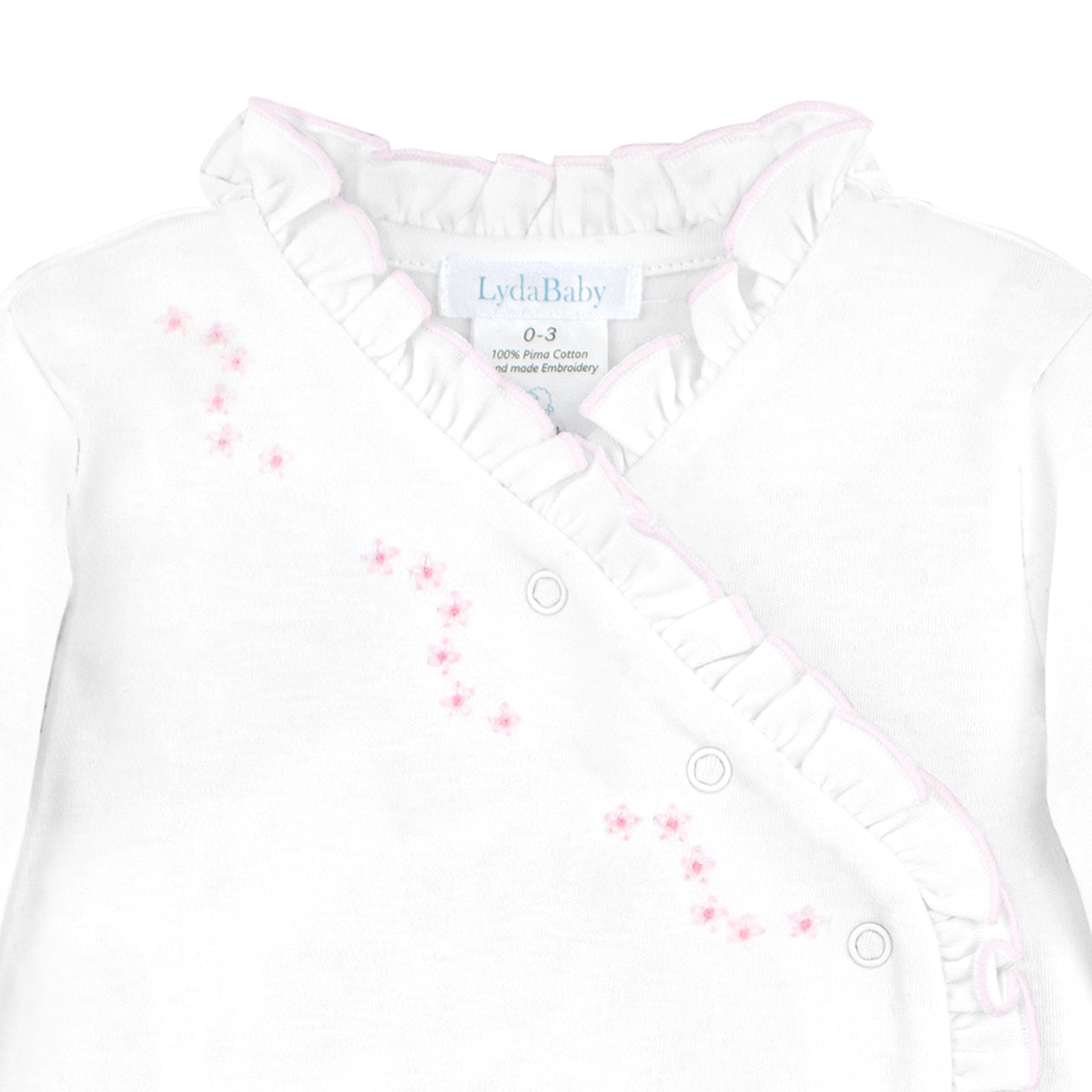 Spring Blossoms Embroidery Footie | Baby Girl