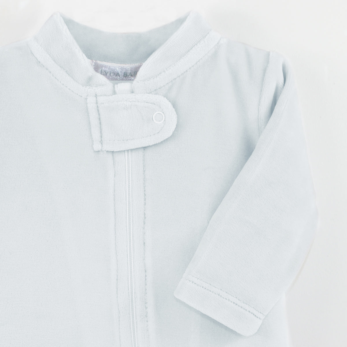 Velour Zipper Footie | Baby Boy