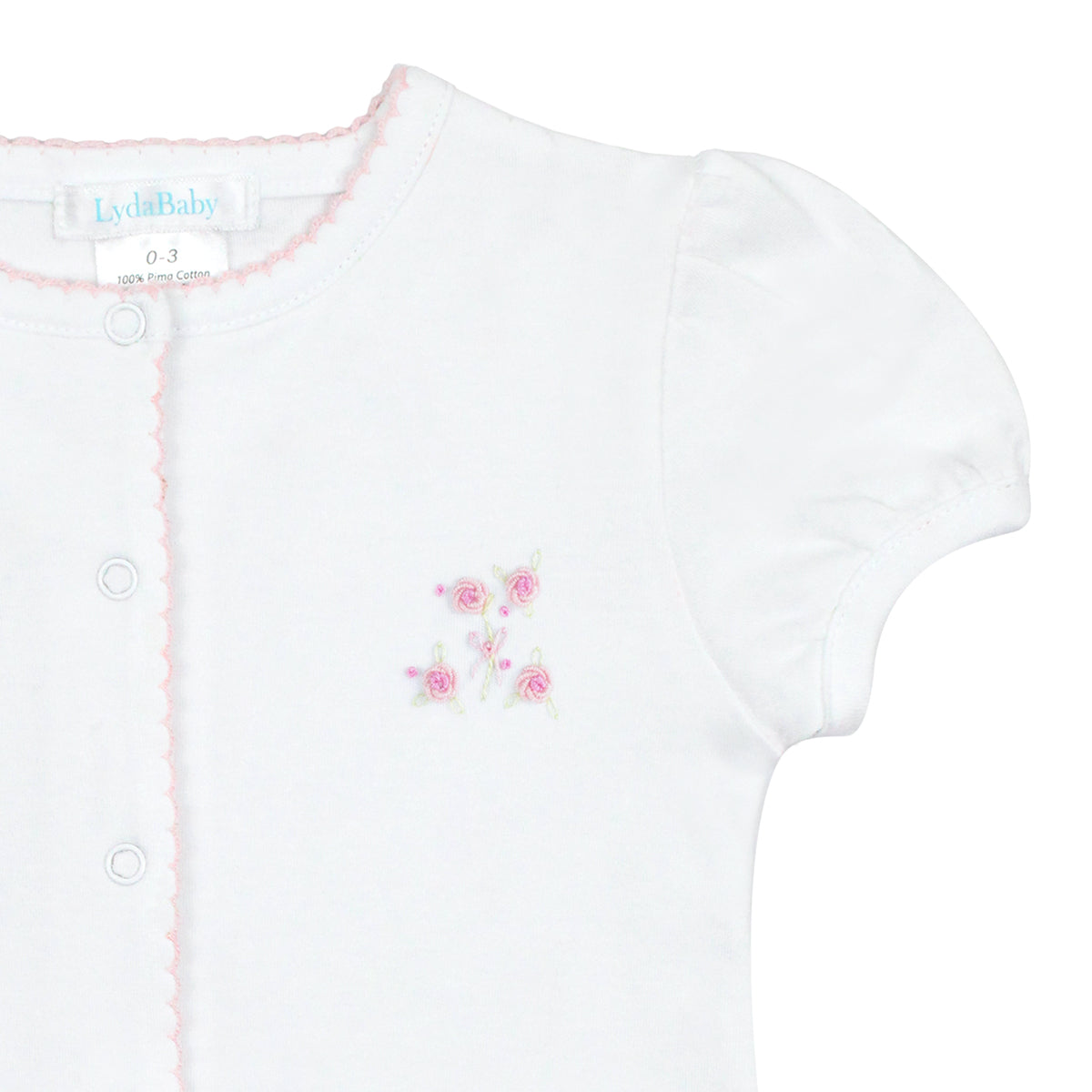 Sweet Roses Embroidery Romper | Baby Girl