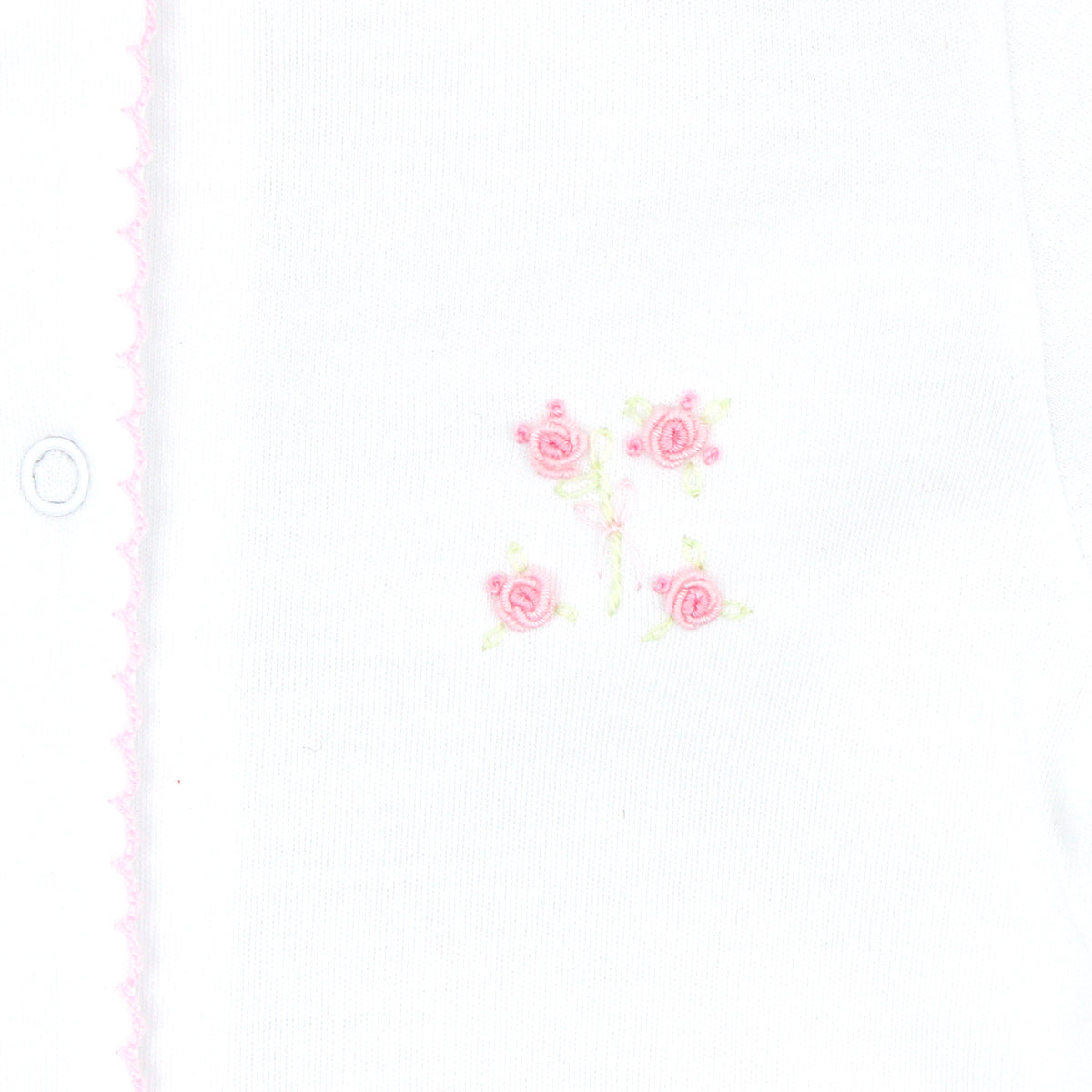 Sweet Roses Embroidery Footie | Baby Girl