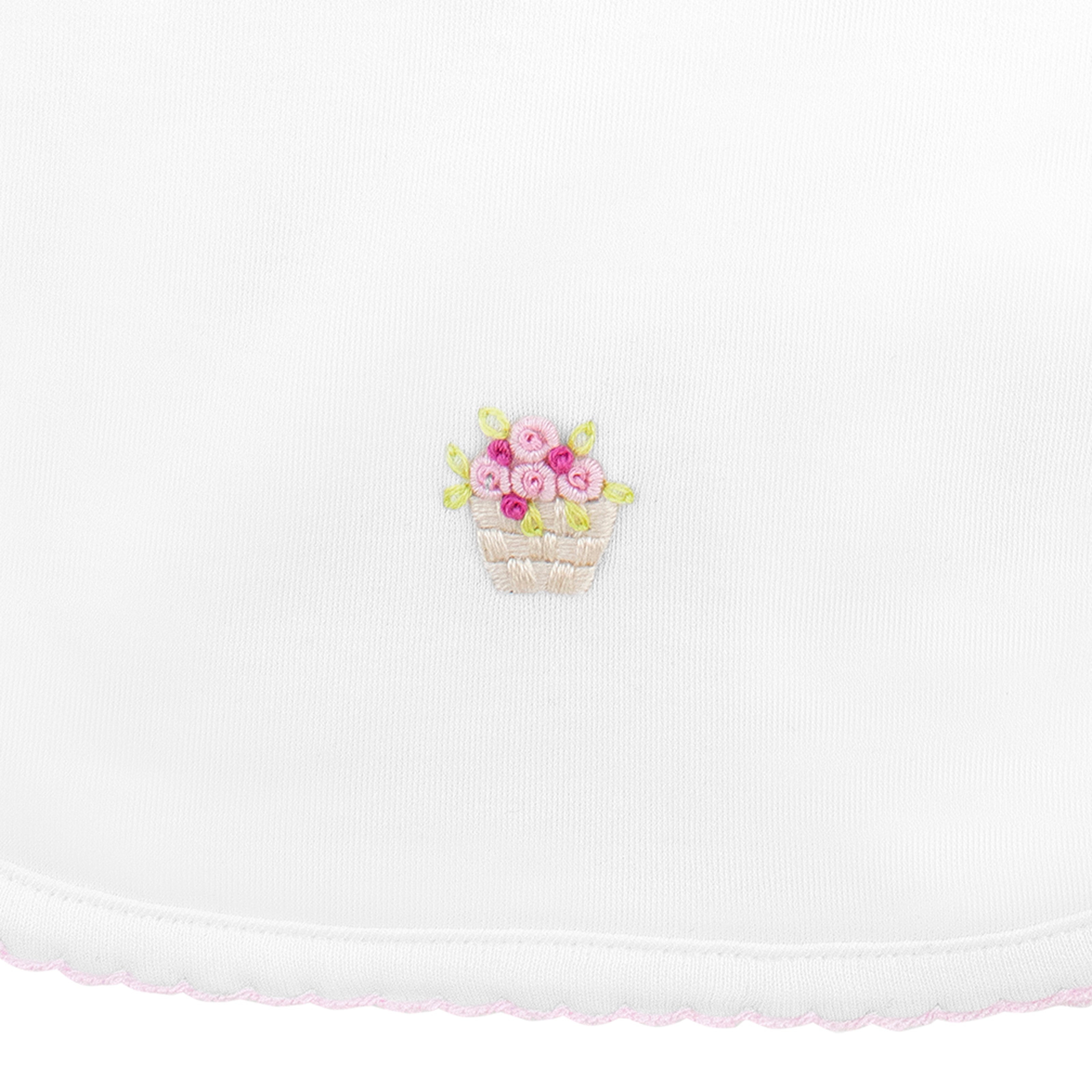 Flower Pot Emboidery Burpie | Baby Girl