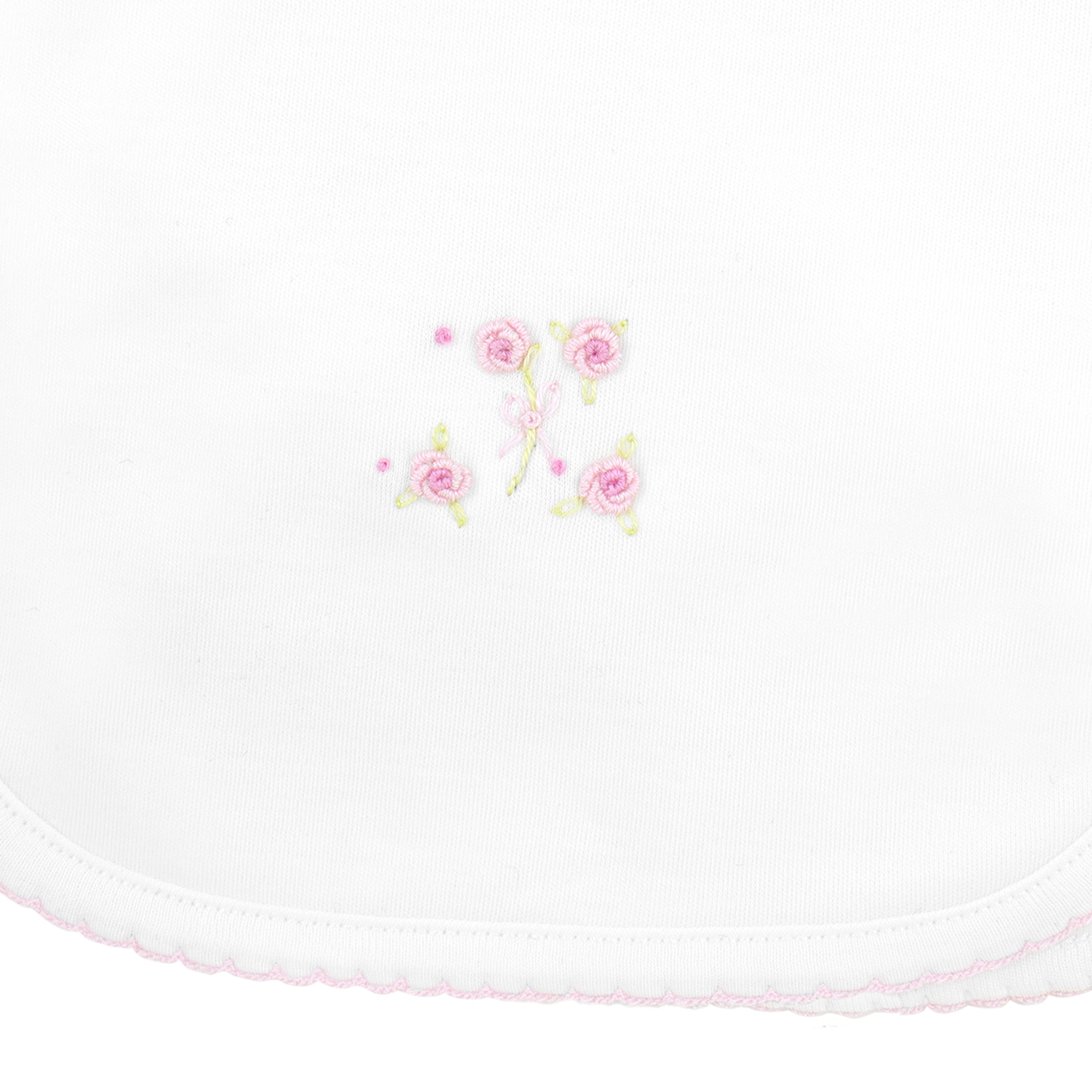 Sweet Roses Embroidery Burpie | Baby Girl