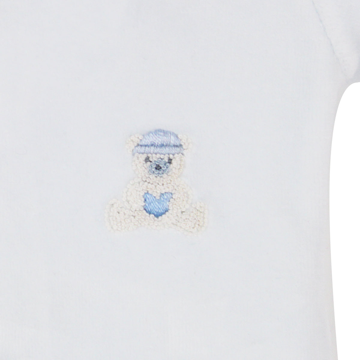 Love Teddy Embroidery Footie | Baby Boy
