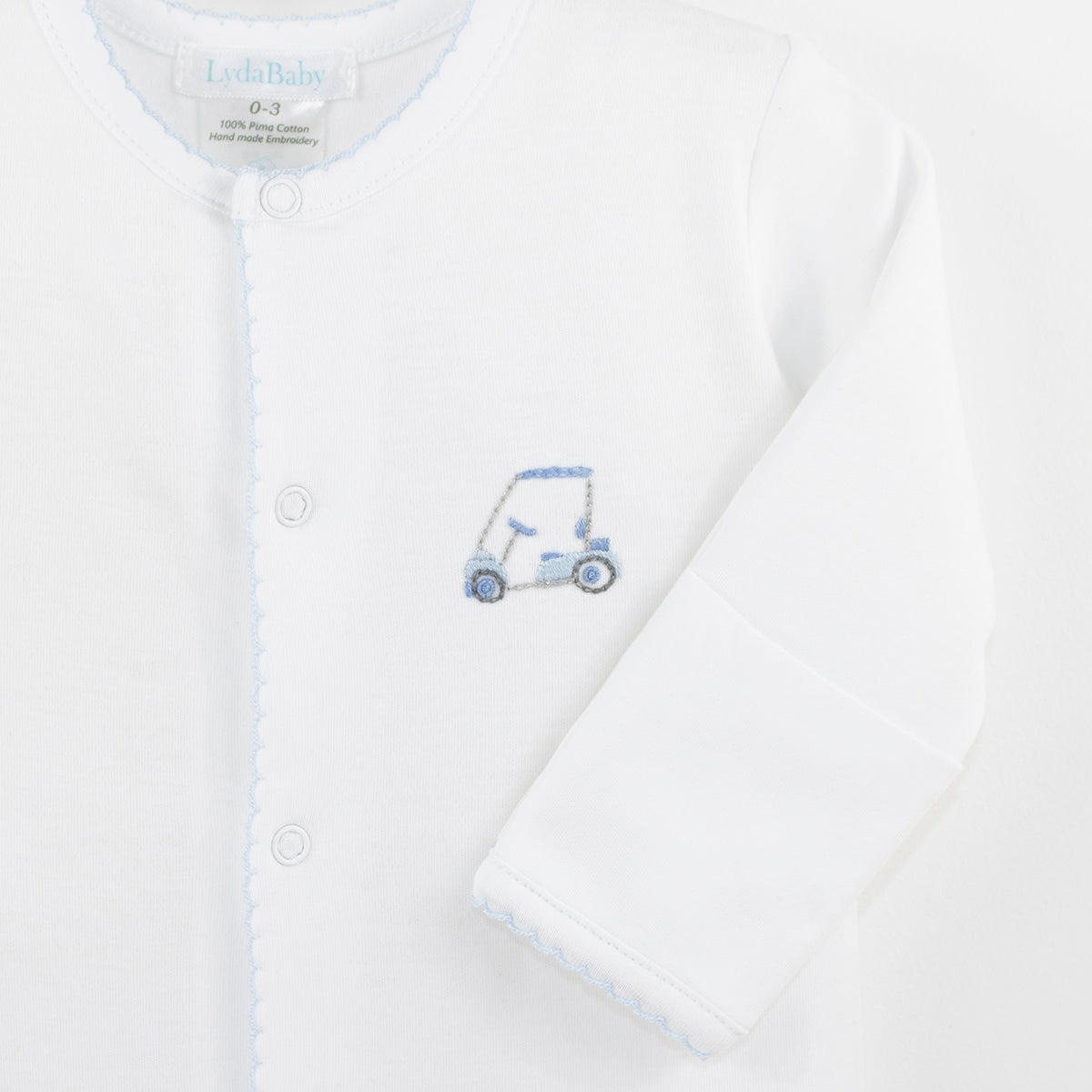 Lets Golf Embroidery Footie | Baby Boy