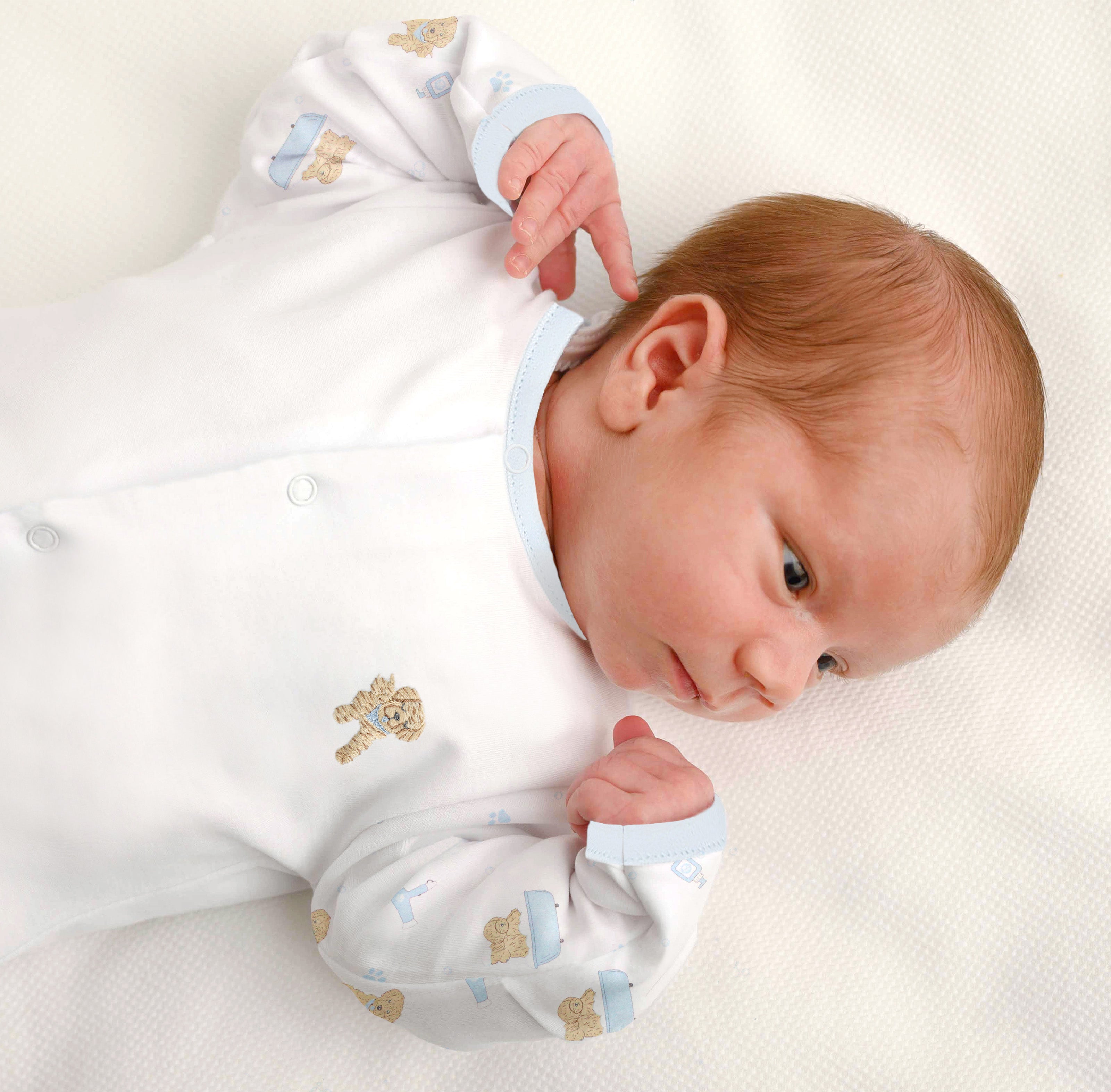 Pet Spa Printed and Embroidery Footie | Baby Boy