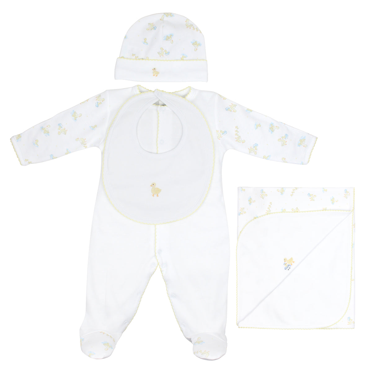 PIMA_COTTON-Bath Time Embroidery and Printed Set 4 Pieces