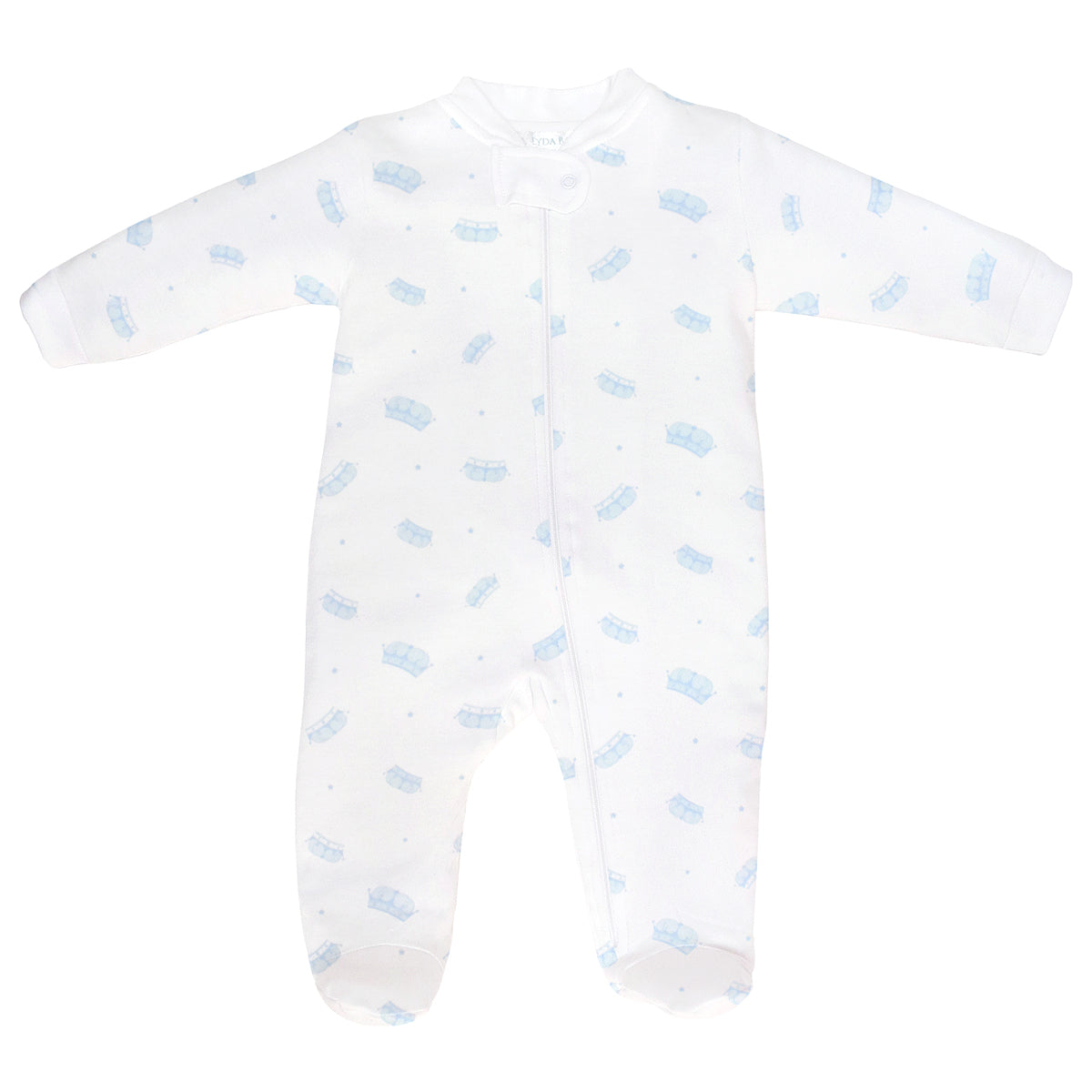 PIMA COTTON-LITTLE PRINCE ZIPPER FOOTIE