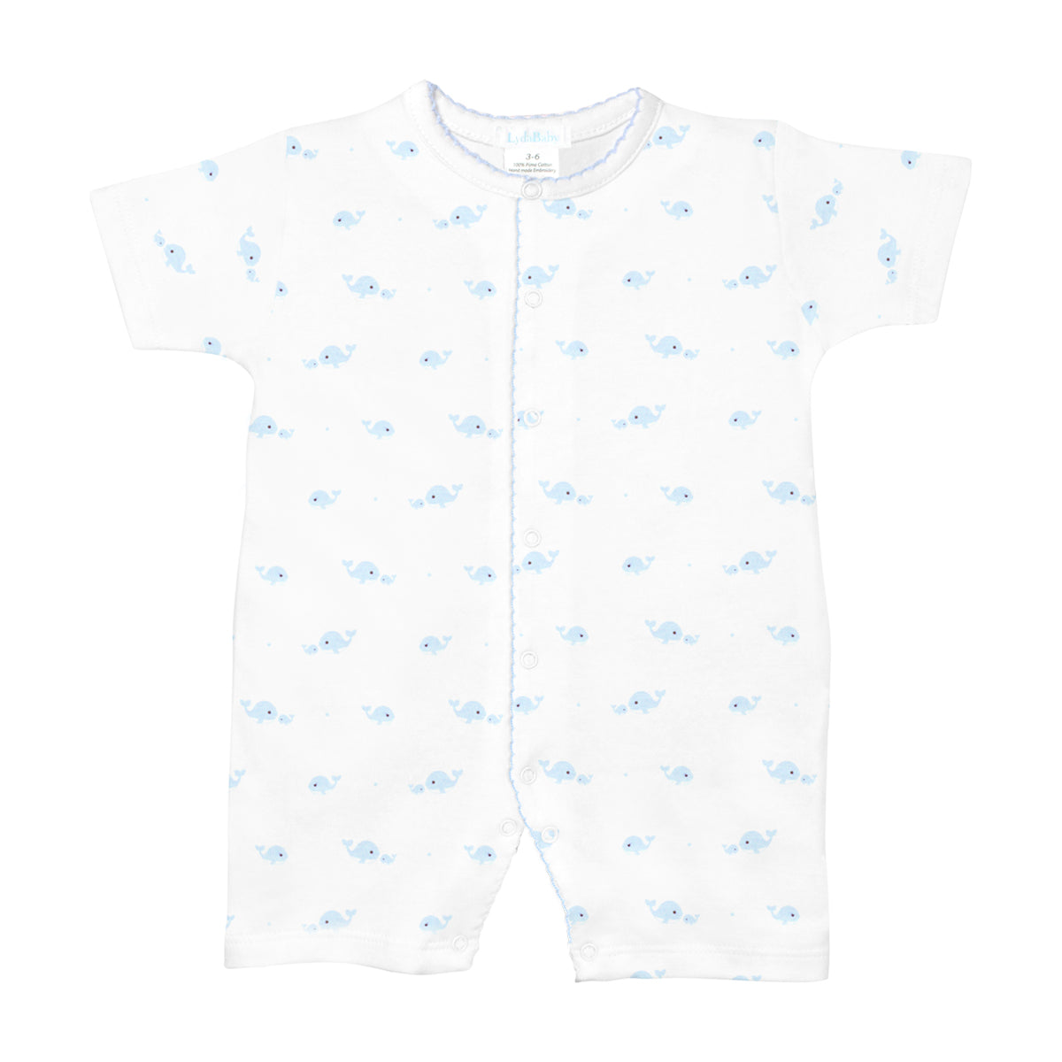 PIMA COTTON-MOM AND BABY WHALE ROMPER BOY