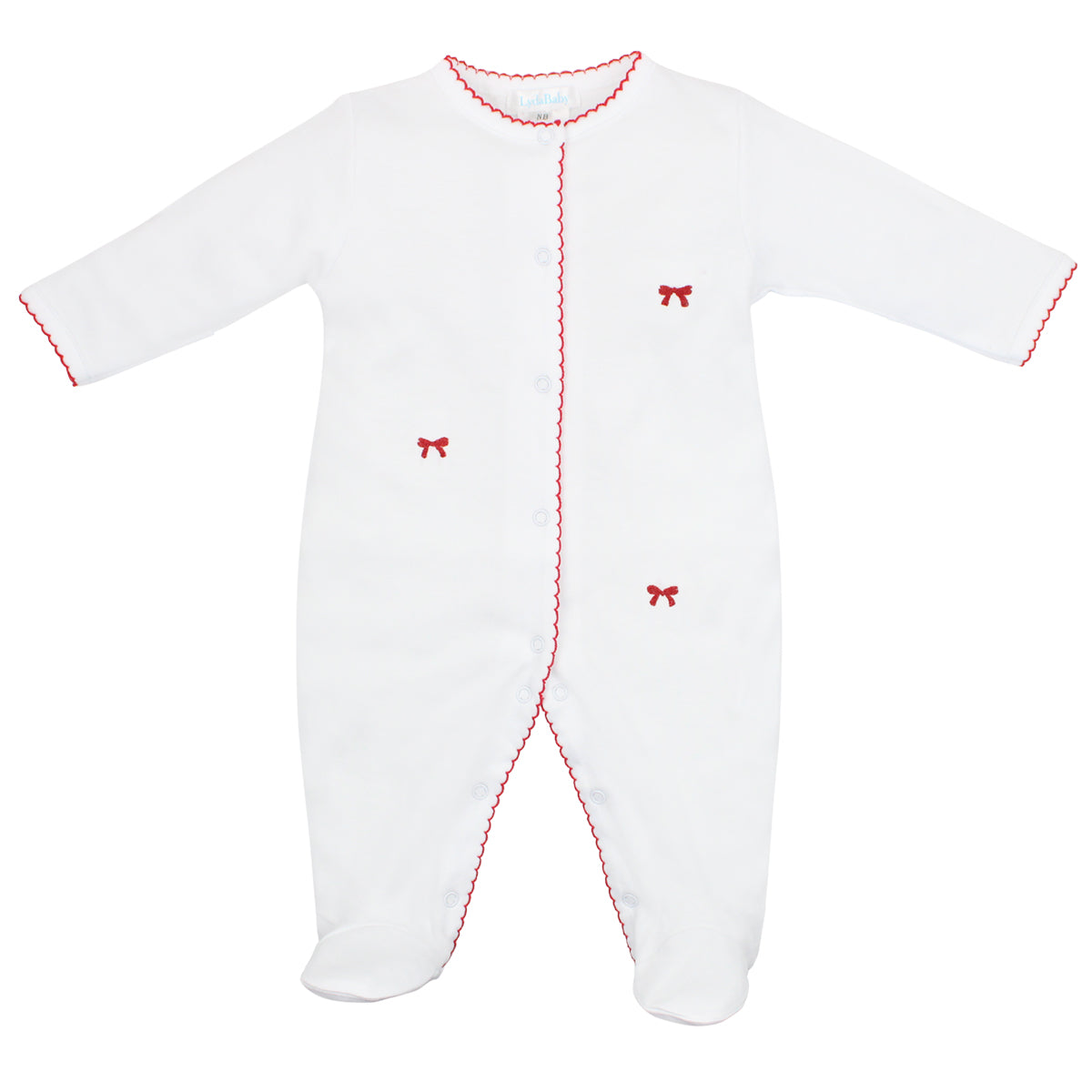 red-tiny-bows-embroidery-footie-baby-girl