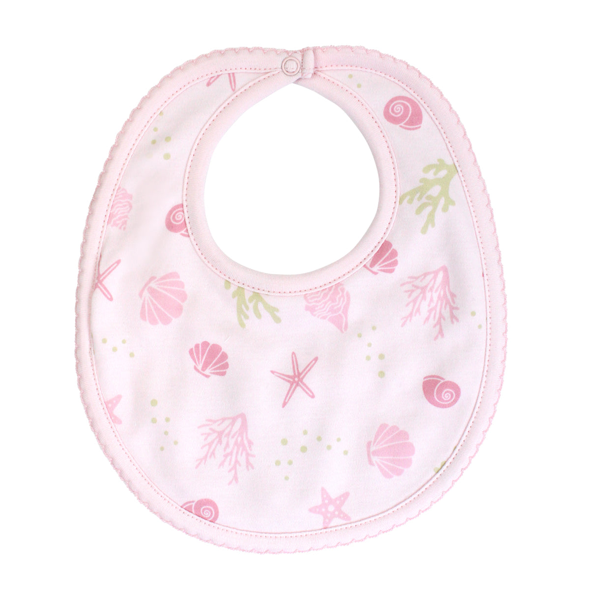 PIMA COTTON-SEASHELLS BIB