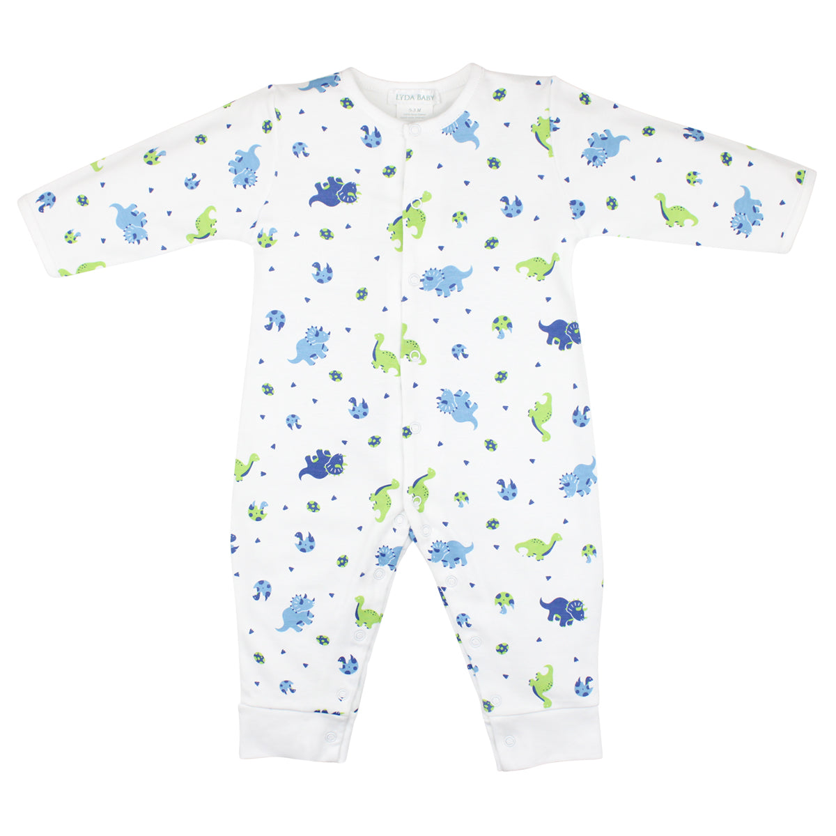 PIMA COTTON BABY DINOSAURS FOOTIE