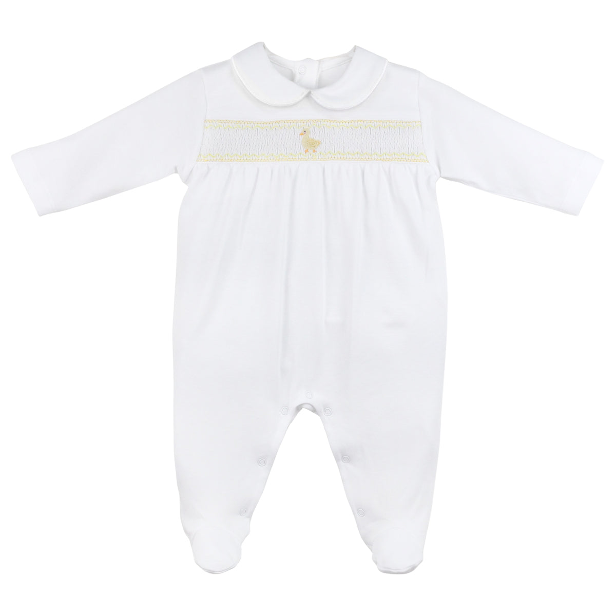 PIMA COTTON Bath Time Smock Embroidery Footie UNISEX