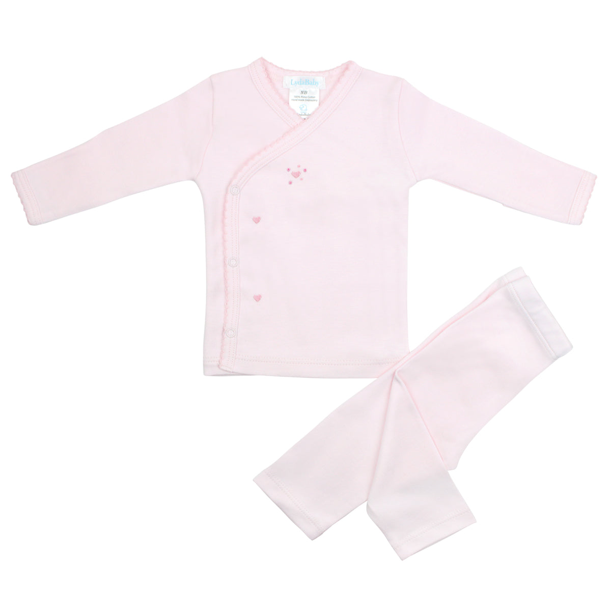 PIMA COTTON Bubble Hearts Embroidery Set 2 Pieces