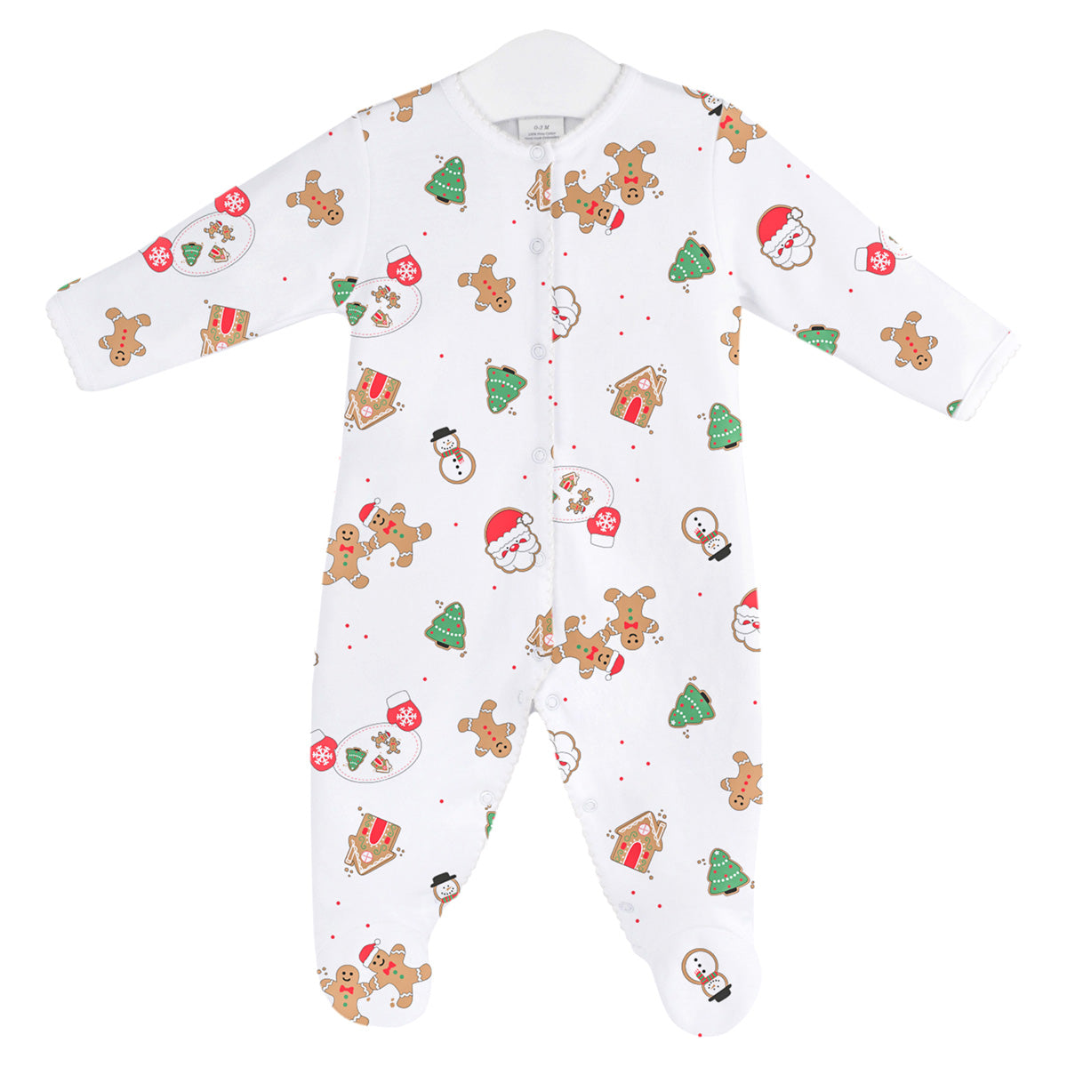 PIMA COTTON Christmas Cookies Printed Footie