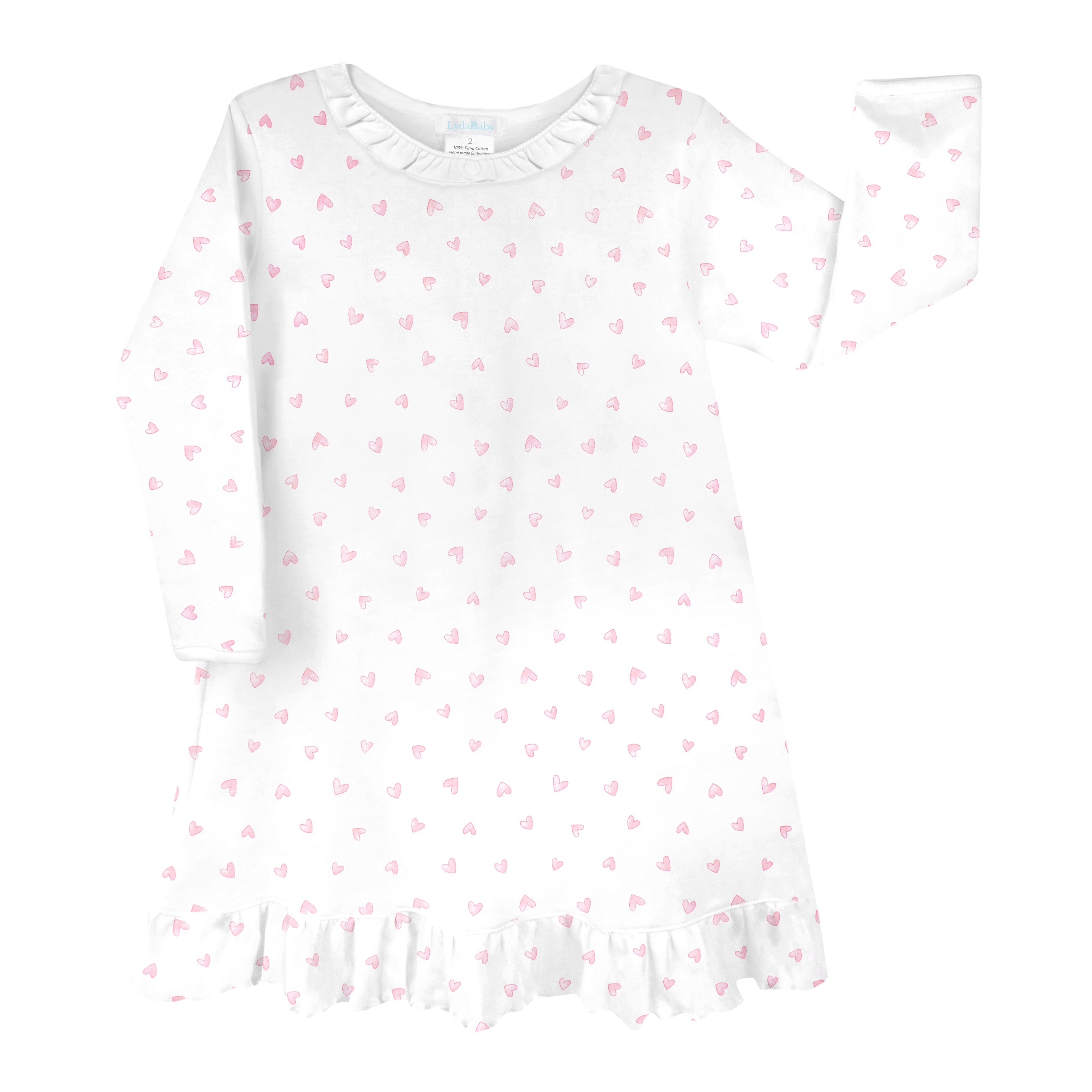 PIMA COTTON Festive Hearts Printed Dress