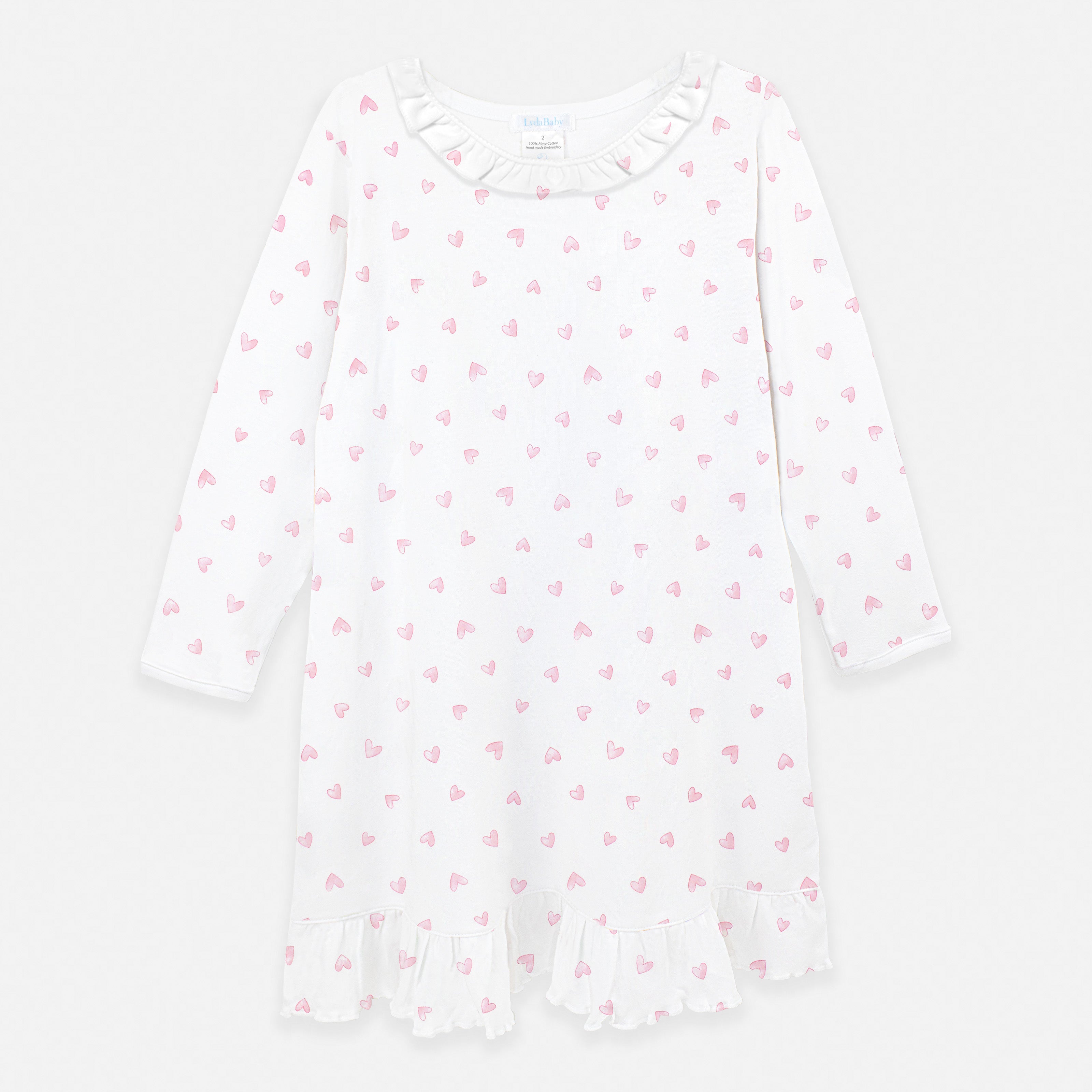 PIMA COTTON Festive Hearts Printed Dress GIRL