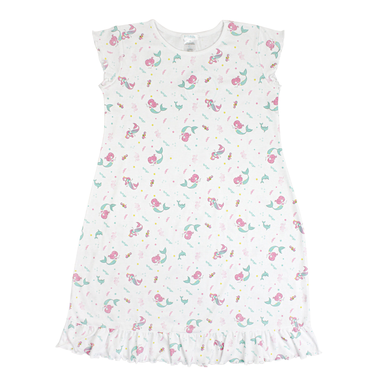 PIMA COTTON LITTLE MERMAIDS PRINTED DRESS