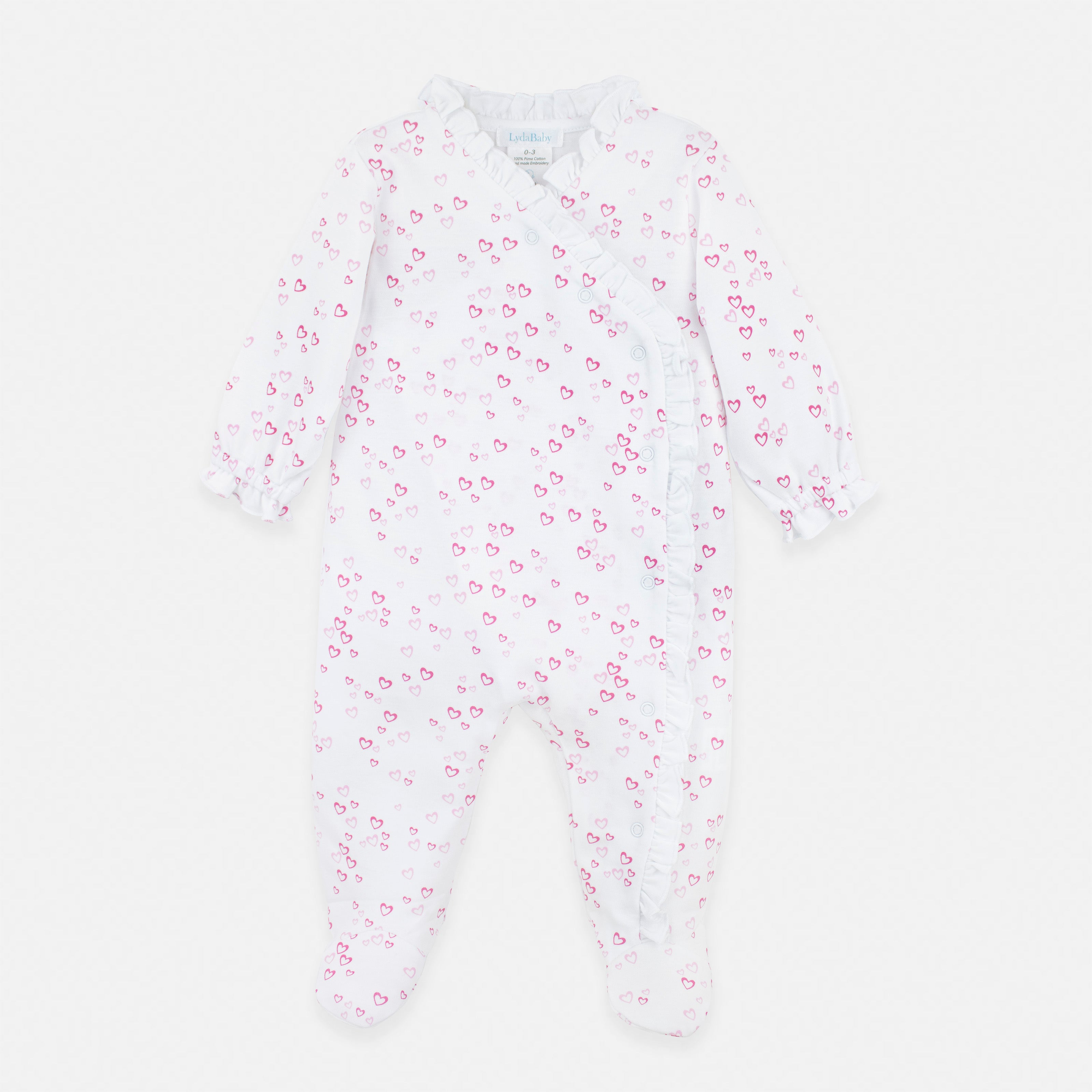 PIMA COTTON Little Love Printed Footie