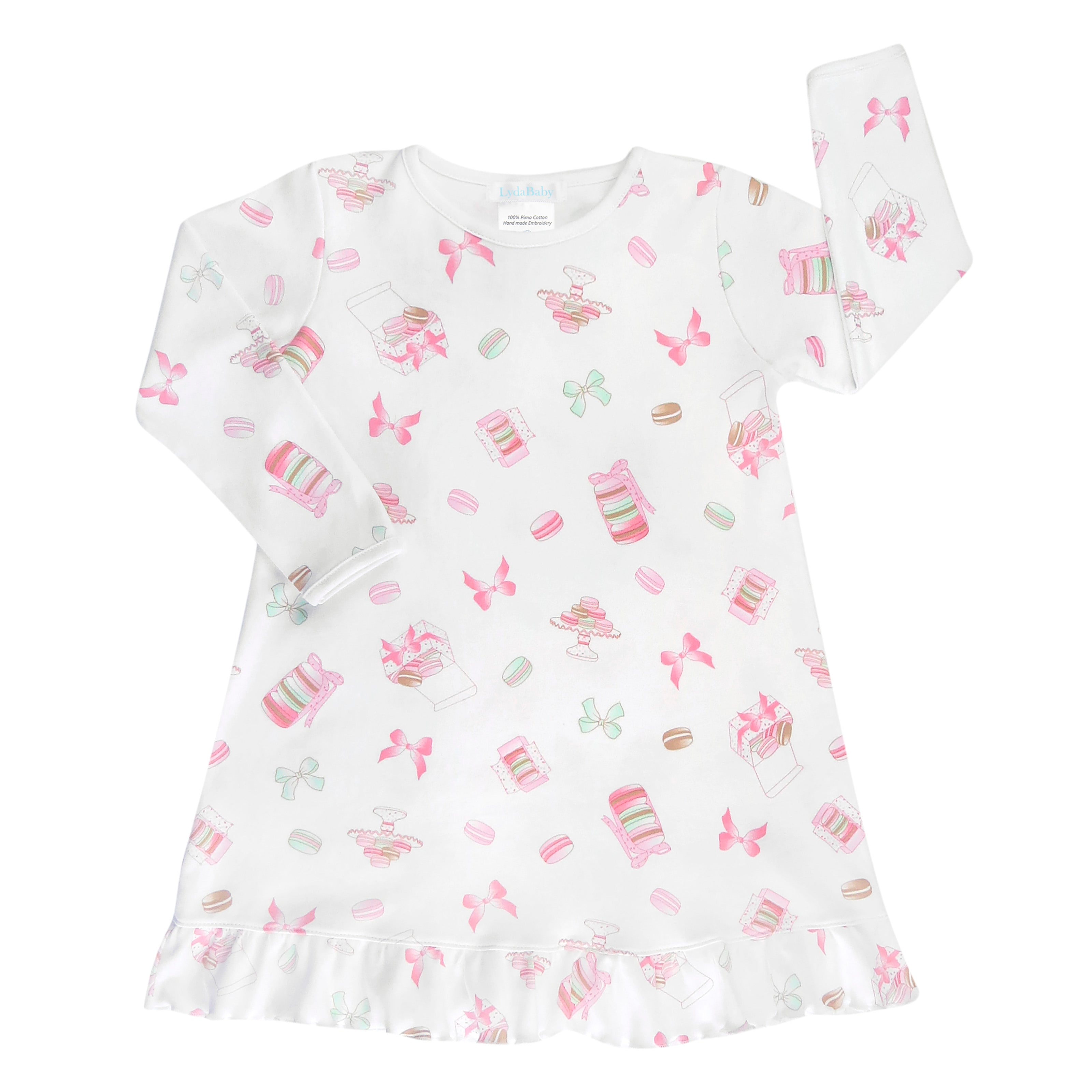 PIMA COTTON Macaroons and Bows Printed Dress