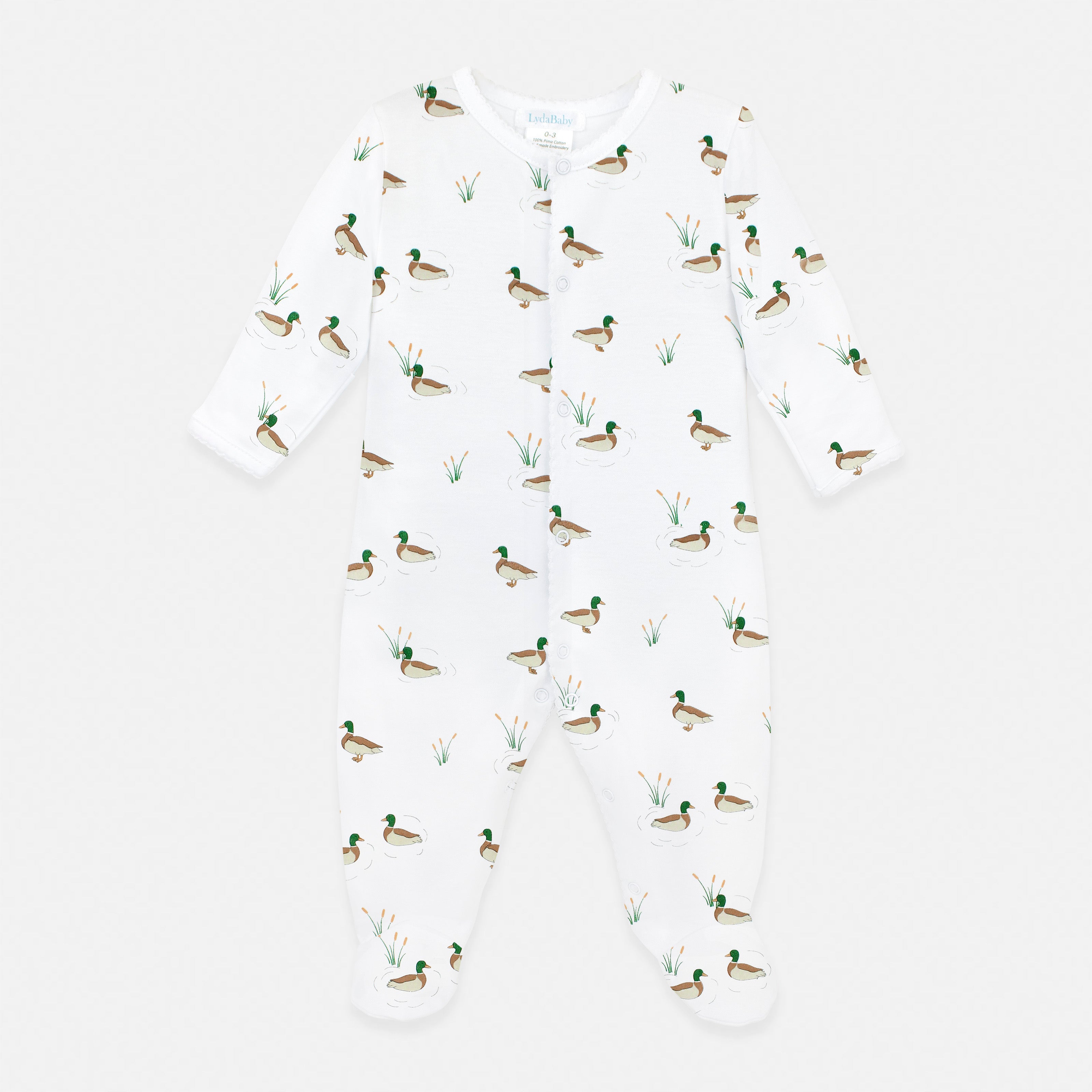 PIMA COTTON Mallard Ducks Printed Footie