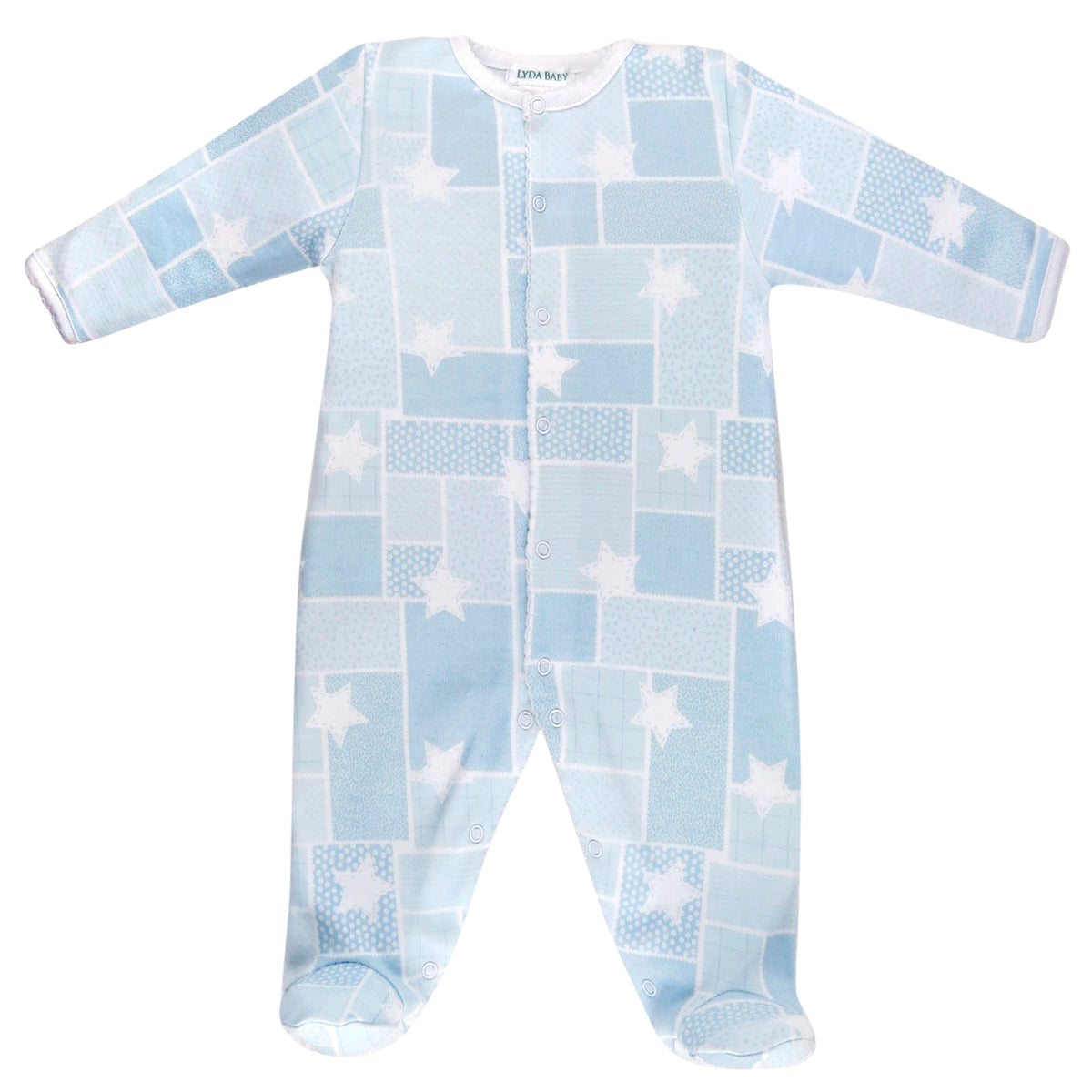 PIMA COTTON STAR PATCHS PRINT FOOTIE