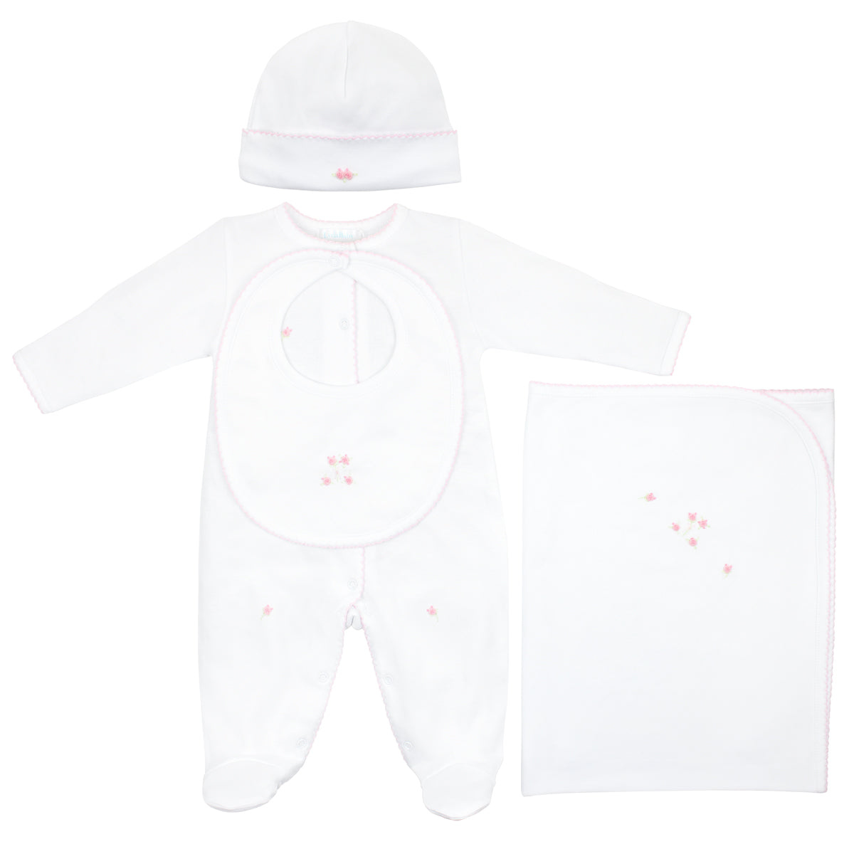 PIMA COTTON Sweet Roses Embroidery Set 4 Pieces