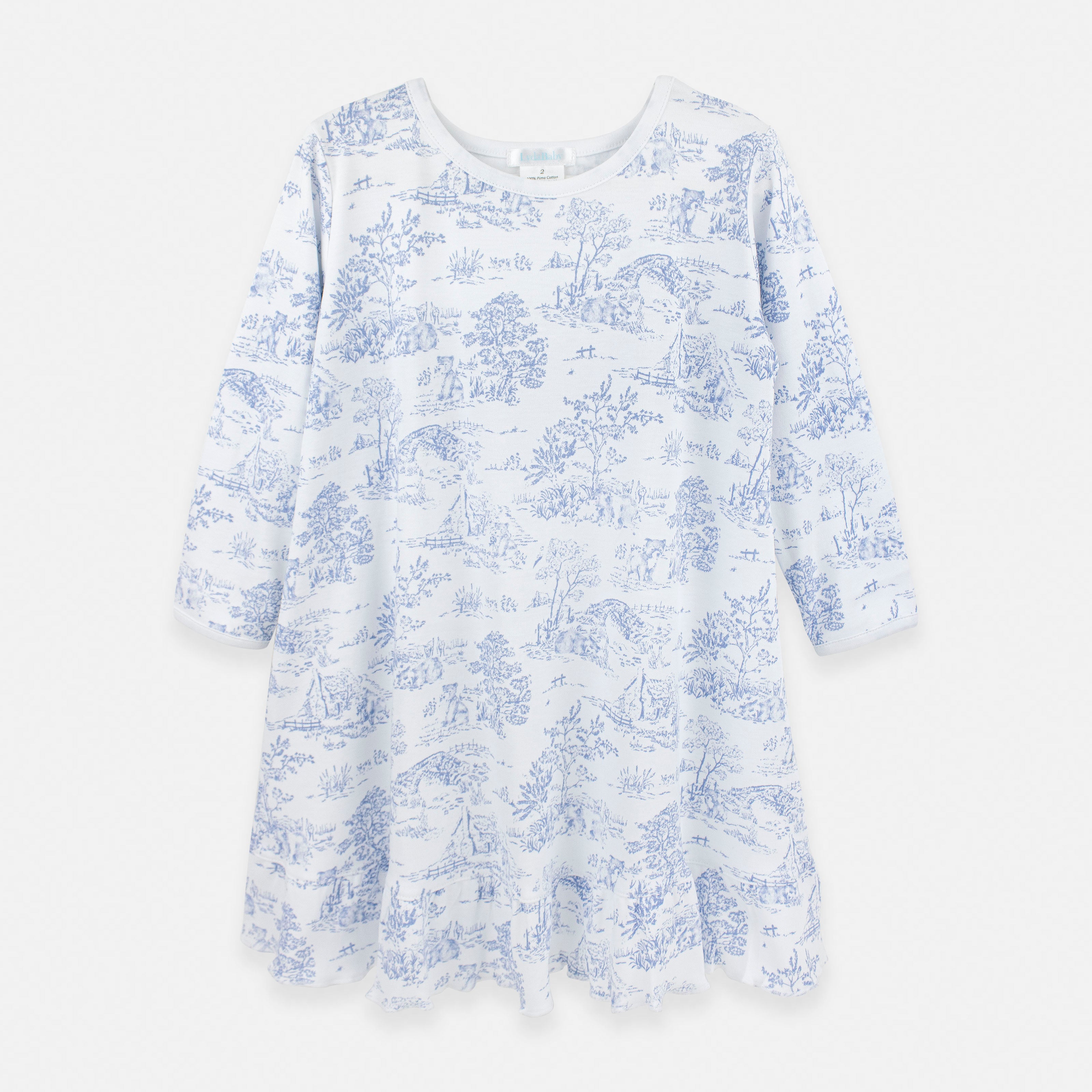 PIMA COTTON Toile de Jouy Printed Dress