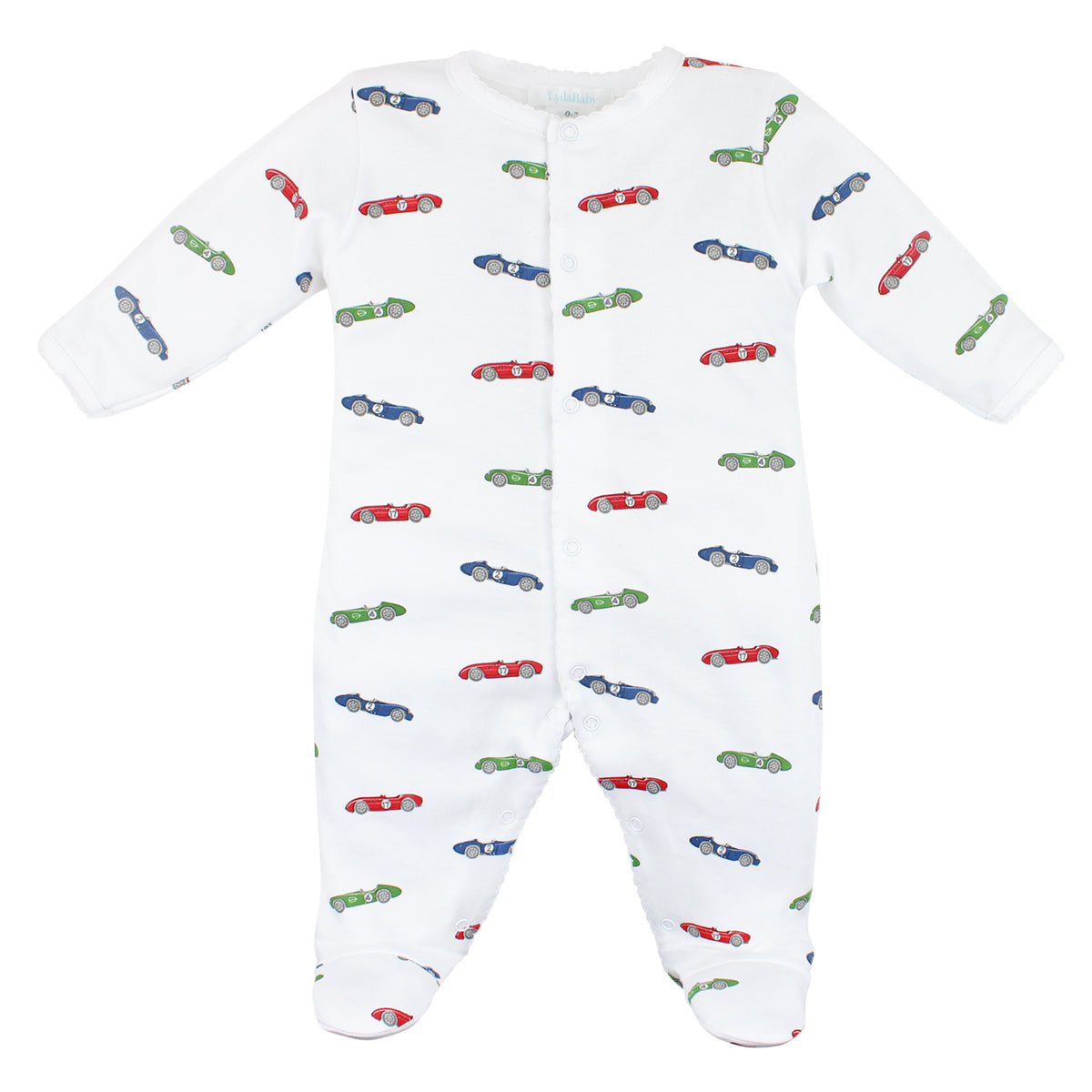 PIMA COTTON Vintage Racing Cars PRINTED FOOTIE