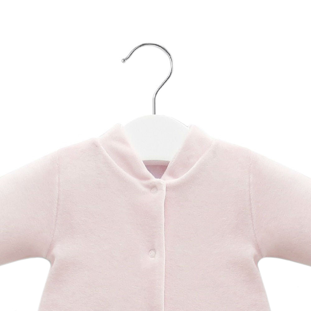 Pink Velour Coverall | Baby Girl