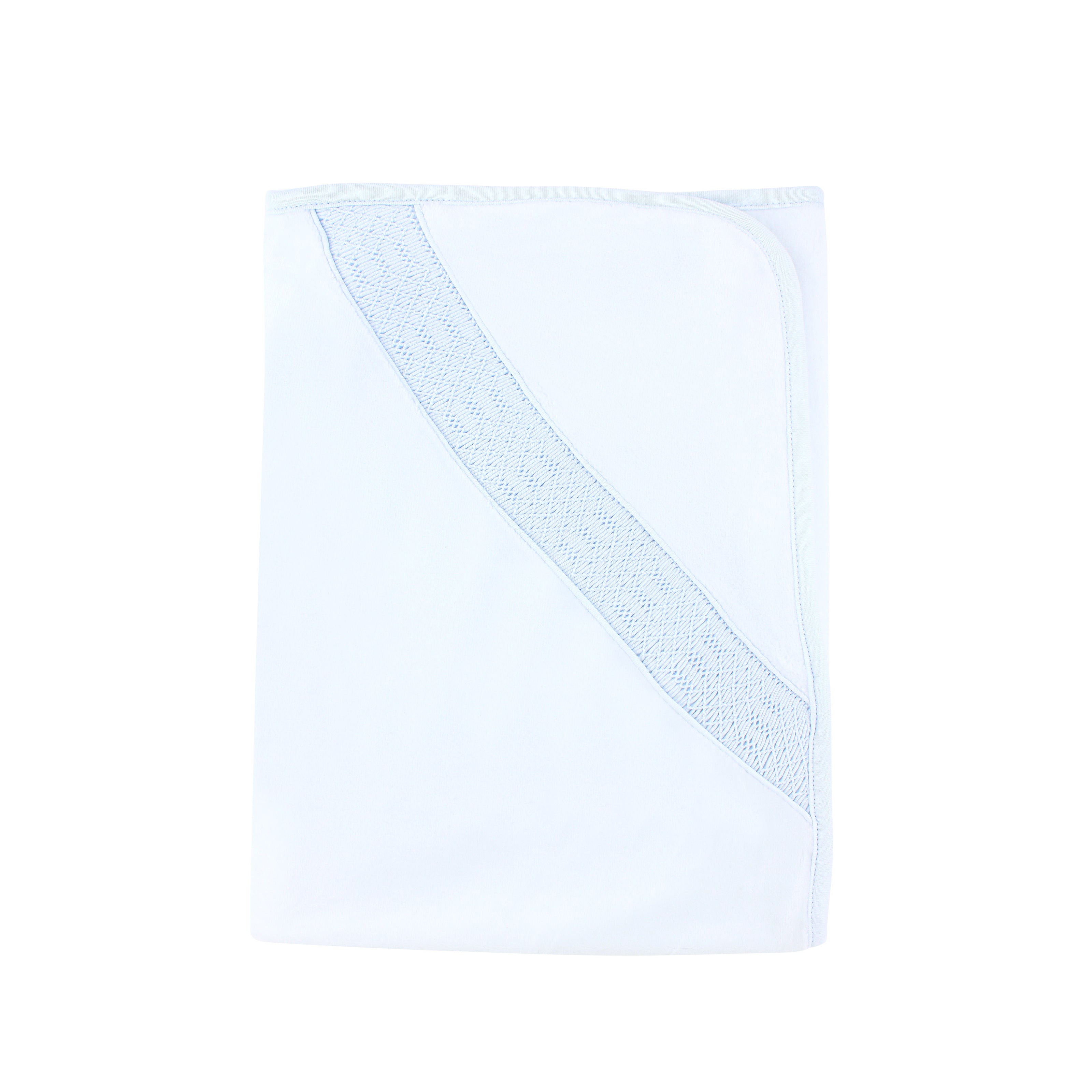 Smock Light blue Cotton Collection Blanket | Baby Boy