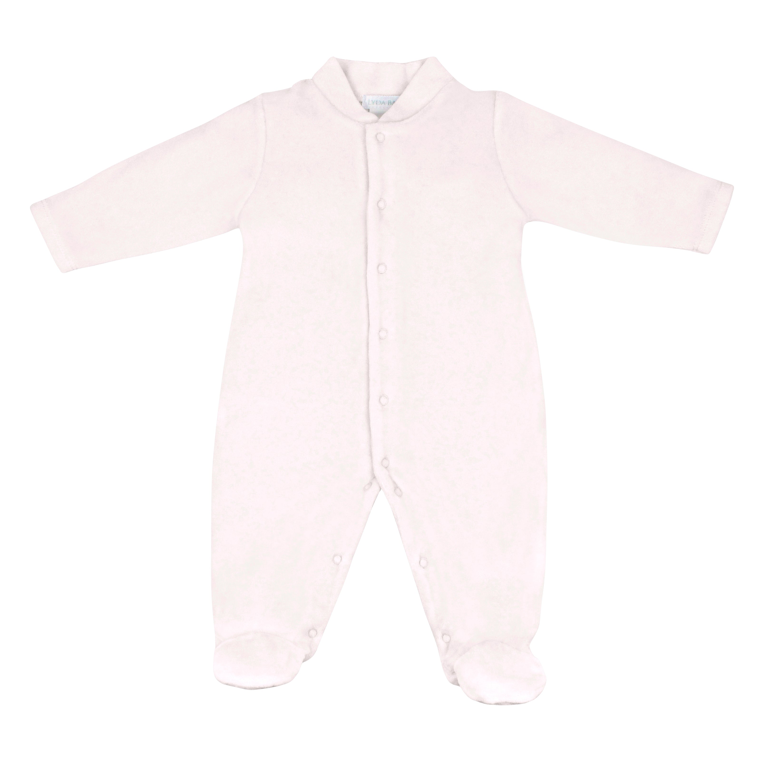 Pink Velour Footie | Baby Girl
