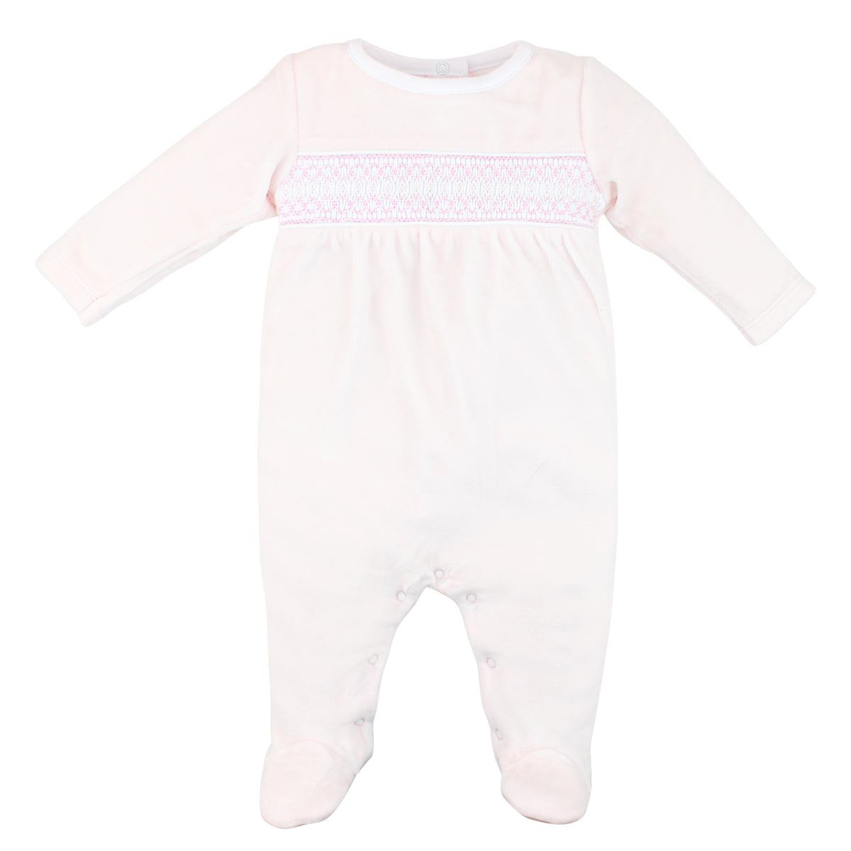 Smock Velour Collection  Footie |  Baby Girl