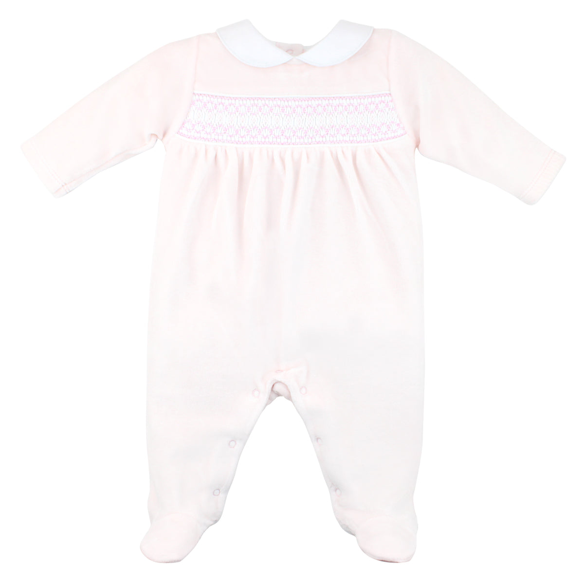 Smock Velour Collection  Footie |  Baby Girl