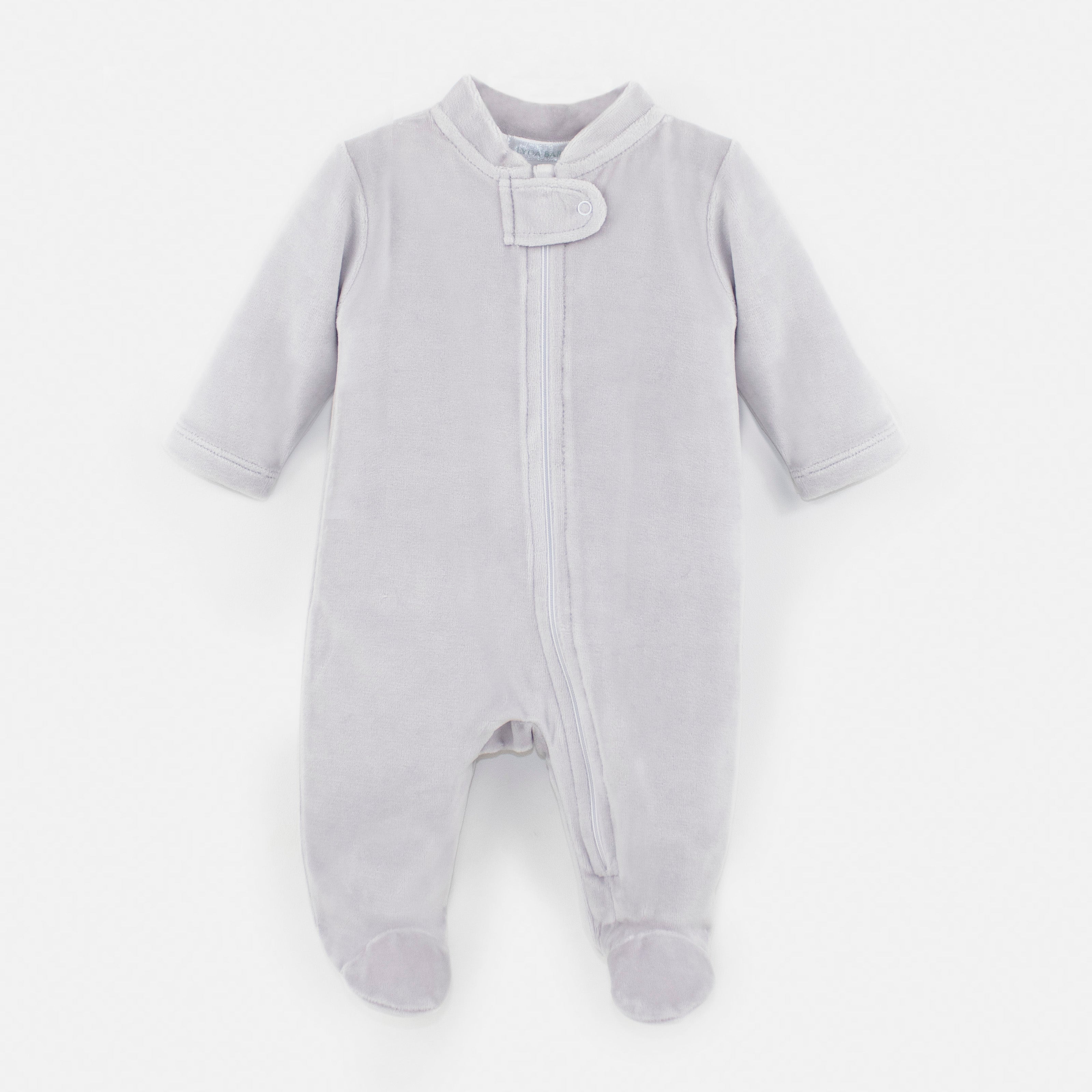 Velour Zipper Footie | Baby Unisex