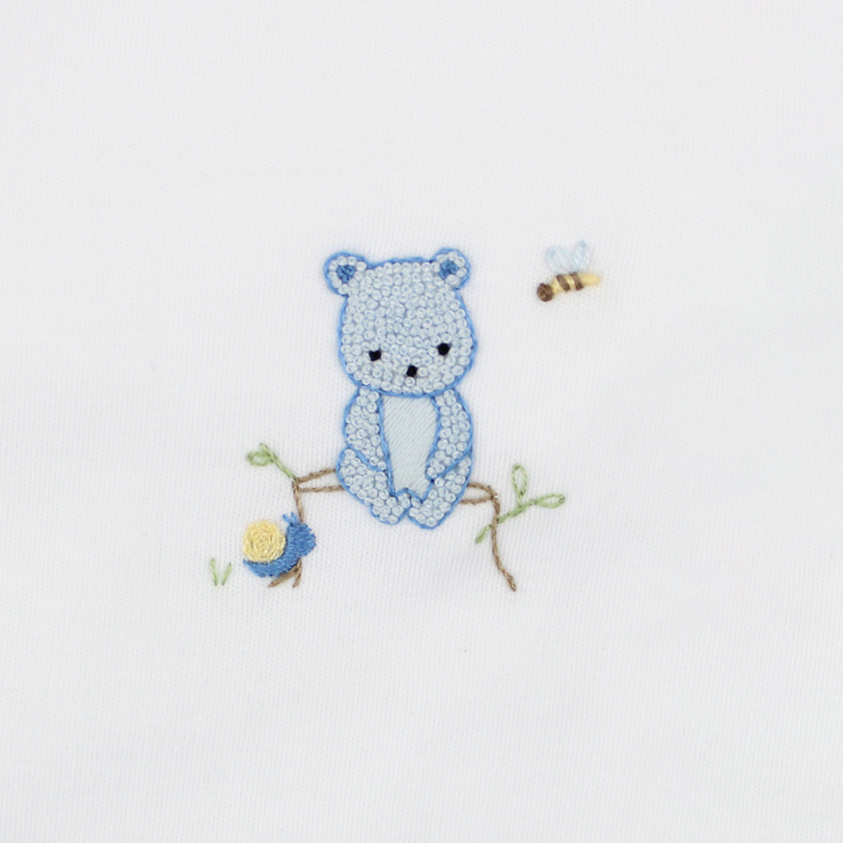 Bees and Bears Embroidery Blanket | Baby Boy