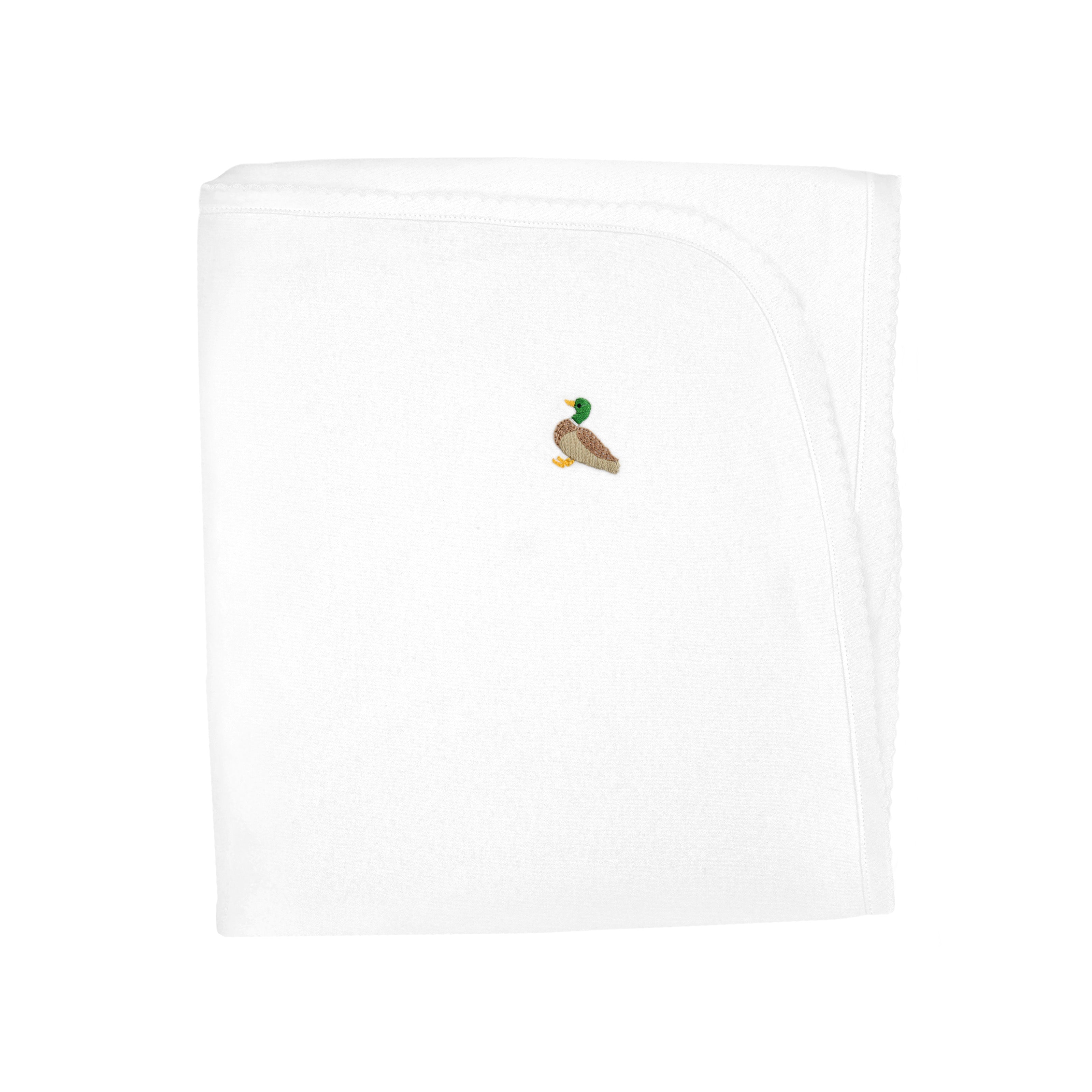 Mallard Ducks Embroidery Blanket | Baby Boy