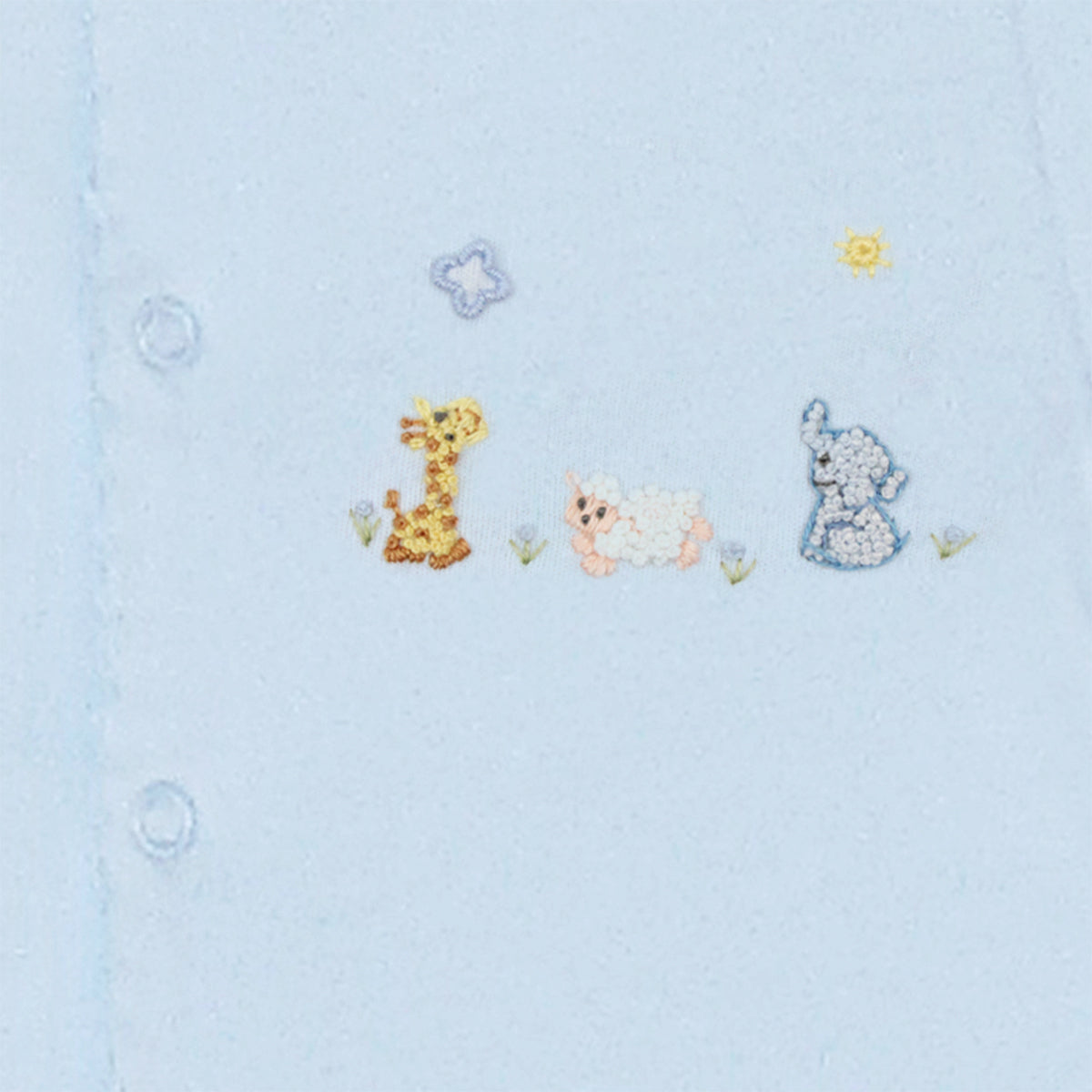 Little Friends Embroidery Footie | Baby Boy