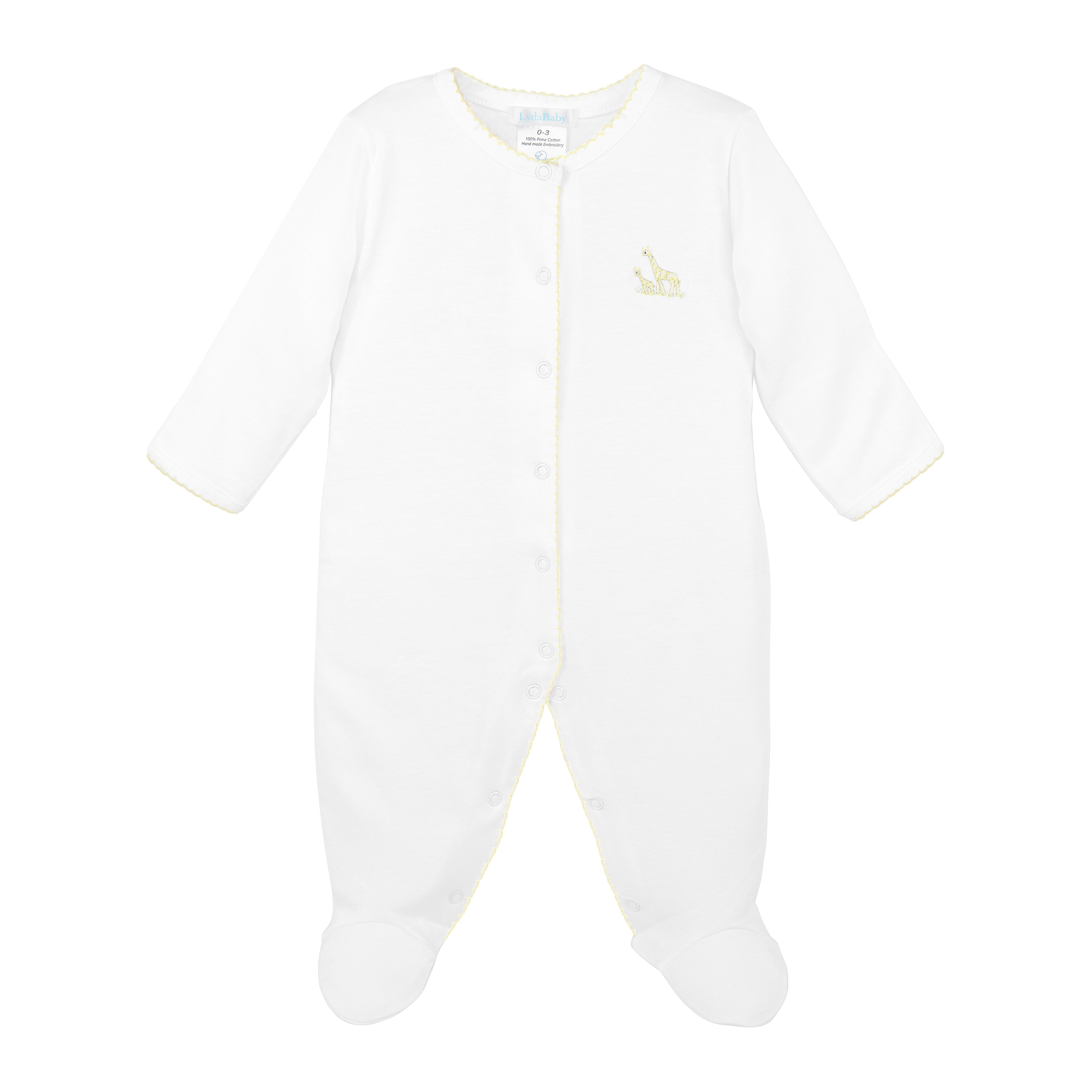 Safari Color Embroidery Footie | Baby Unisex